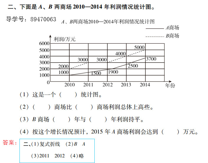 2019年新課標暑假樂園五年級數學北京教育出版社 第41頁