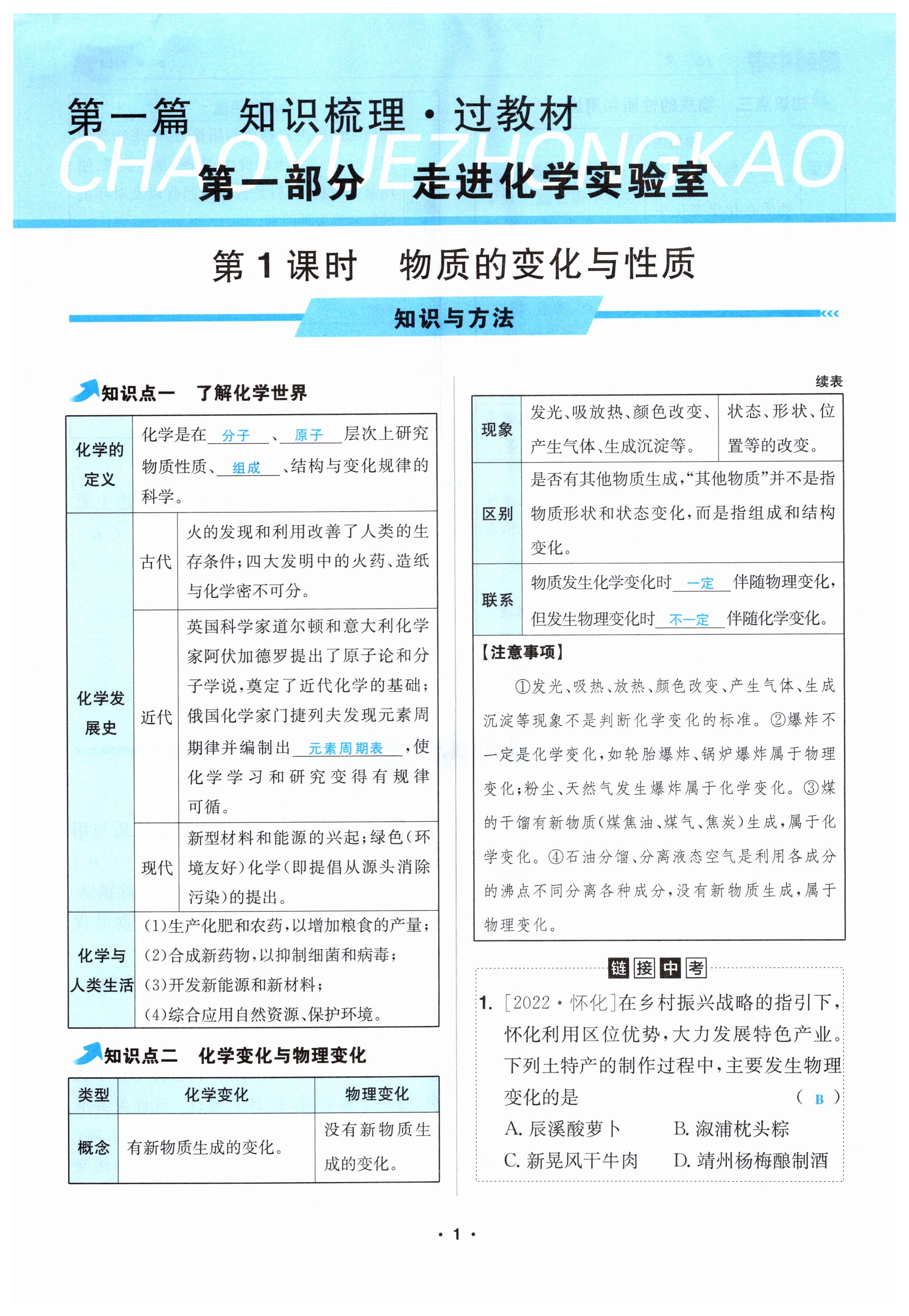 2023年超越中考化學(xué) 第1頁(yè)