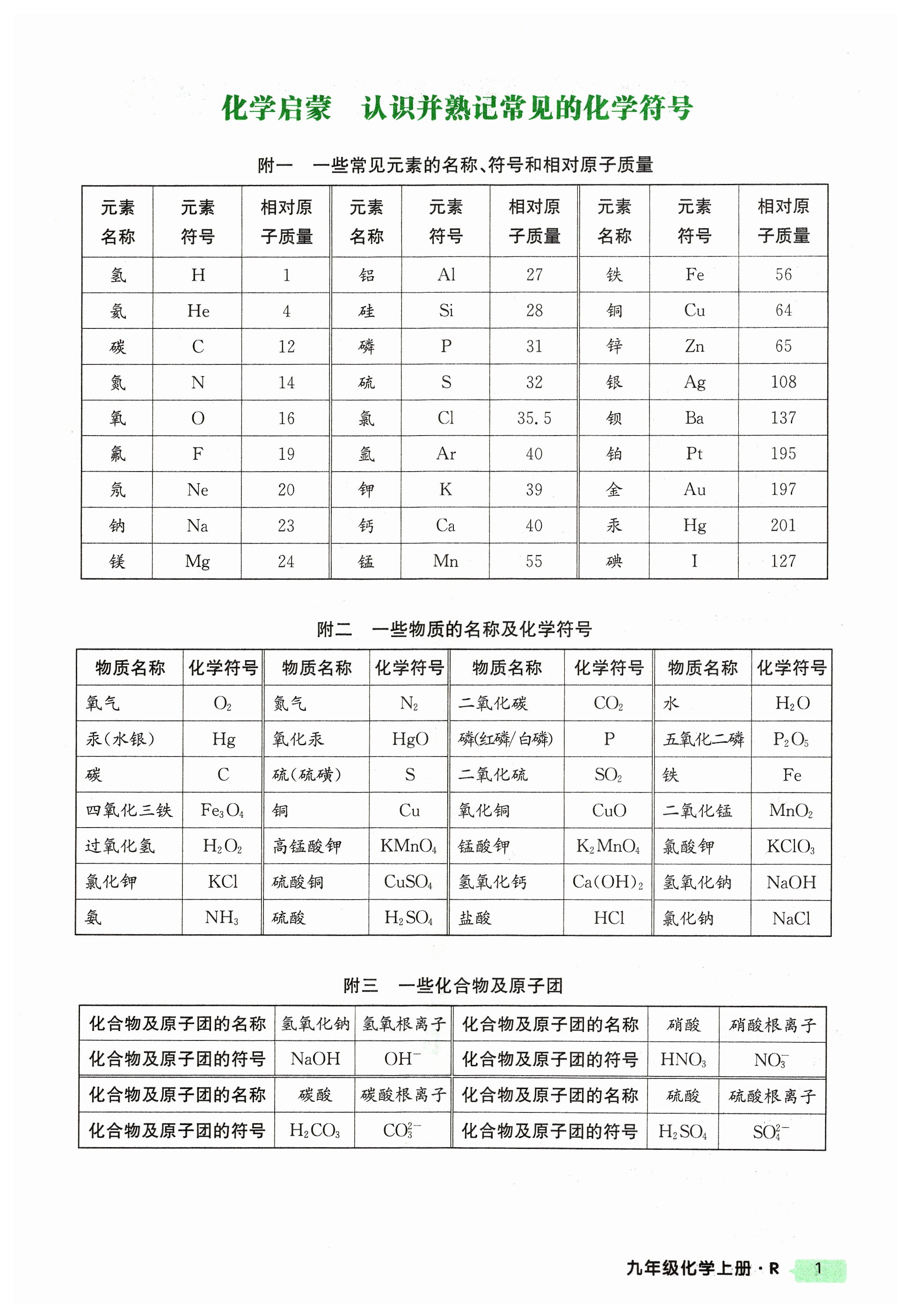 2023年高分突破课时达标讲练测九年级化学上册人教版四川专版 第1页