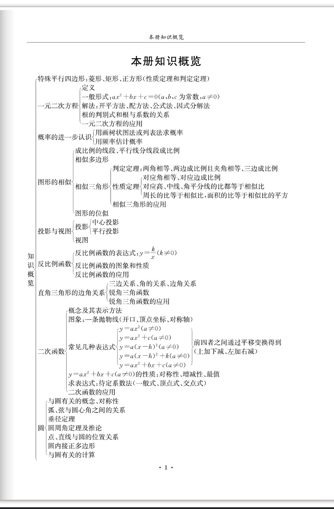 2023年蓉城学霸九年级数学全一册北师大版 第1页