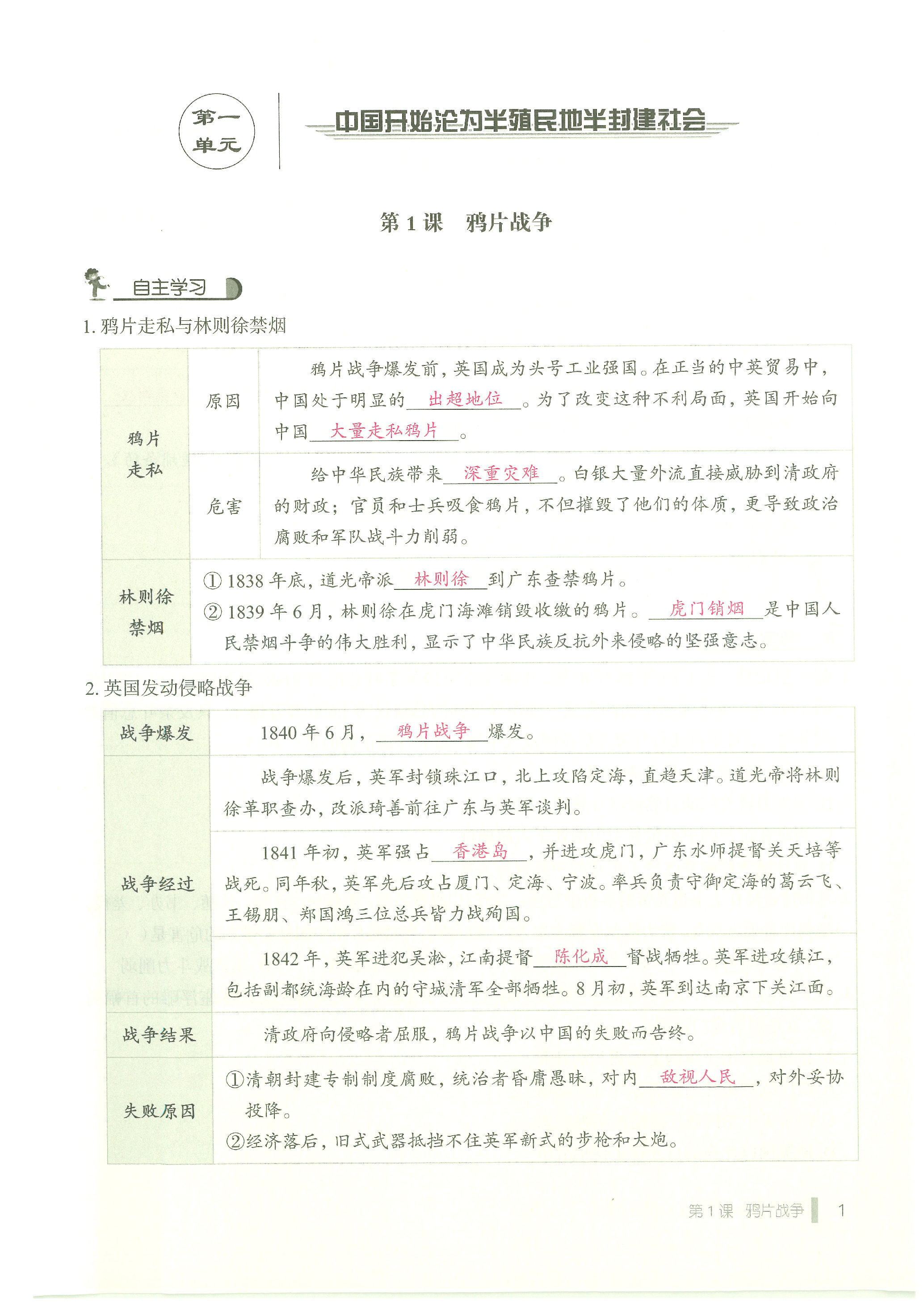 2023年天下中考八年級歷史上冊人教版 第1頁