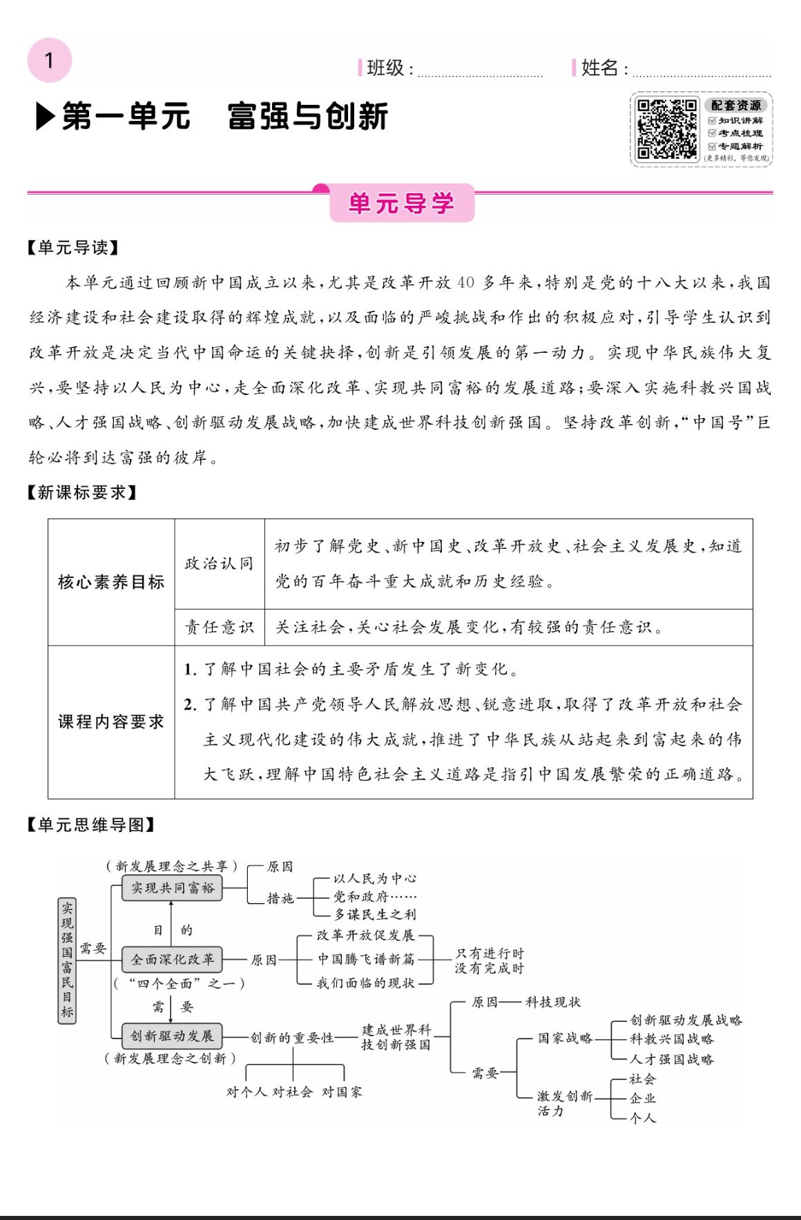 2024年課堂點(diǎn)睛九年級道德與法治上冊人教版 第1頁