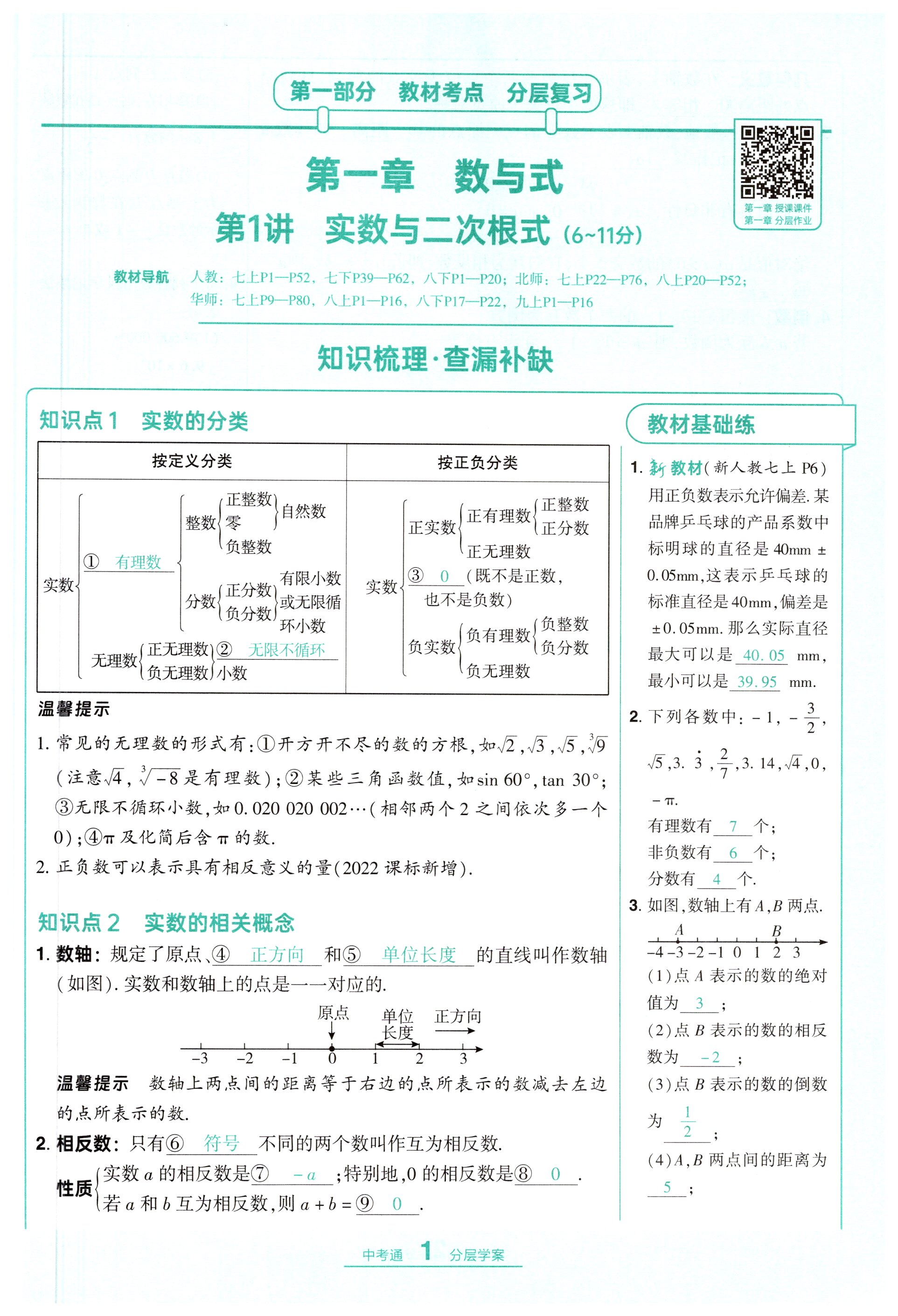 2025年中考通数学中考河南专版 第1页