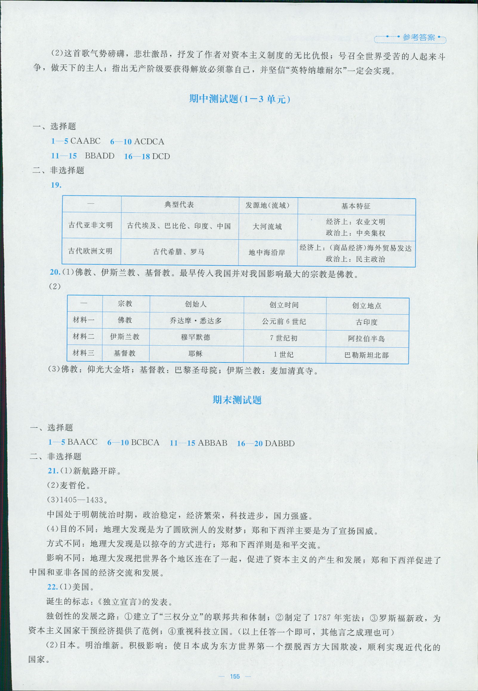 2018年課堂精練九年級(jí)歷史北師大版大慶專版 第21頁(yè)