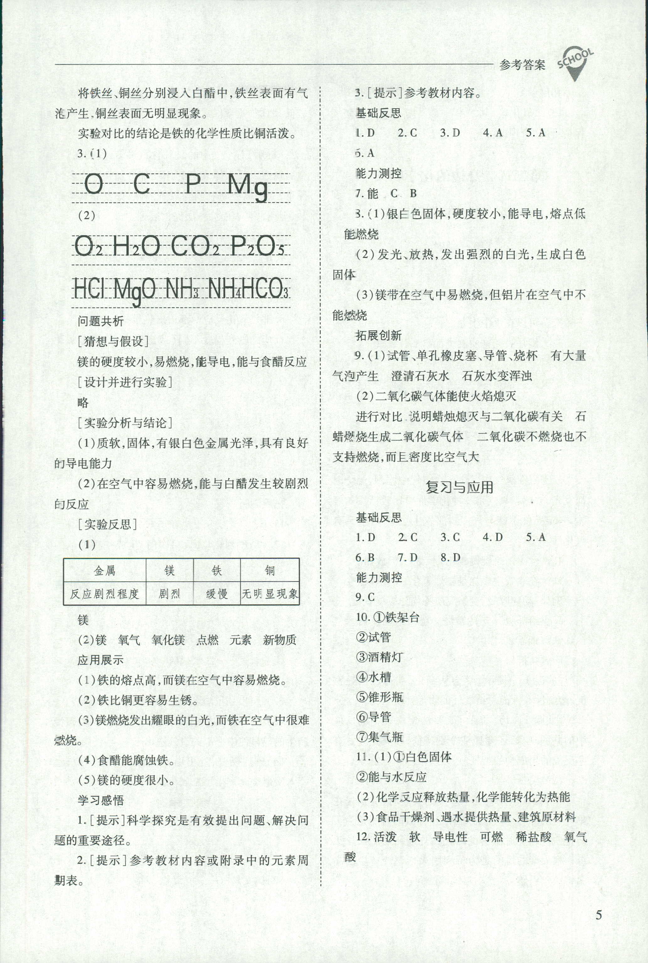 2018年新課程問題解決導學方案九年級化學滬教版 第5頁