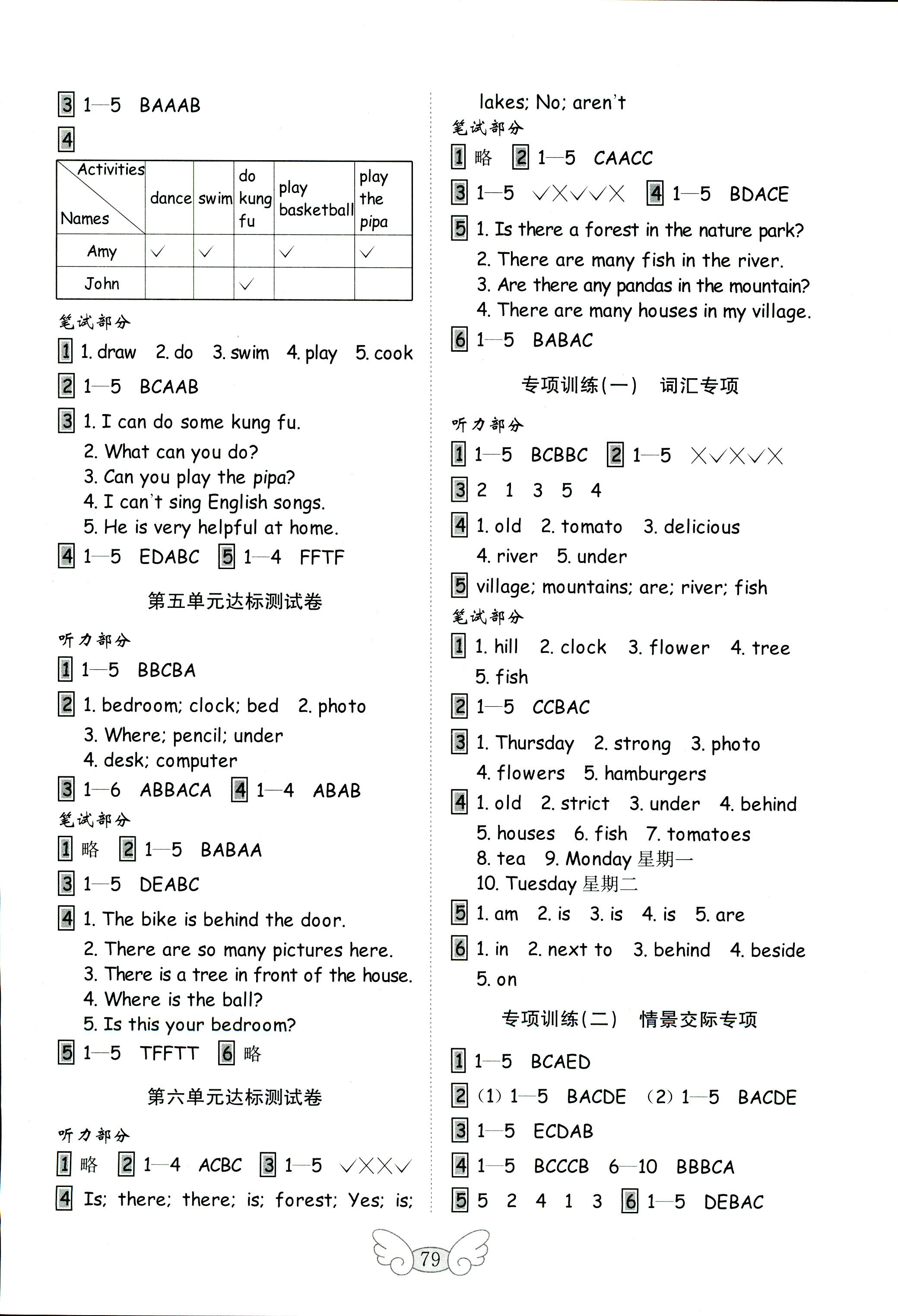 2017年金钥匙小学英语试卷五年级人教PEP版三起 第11页