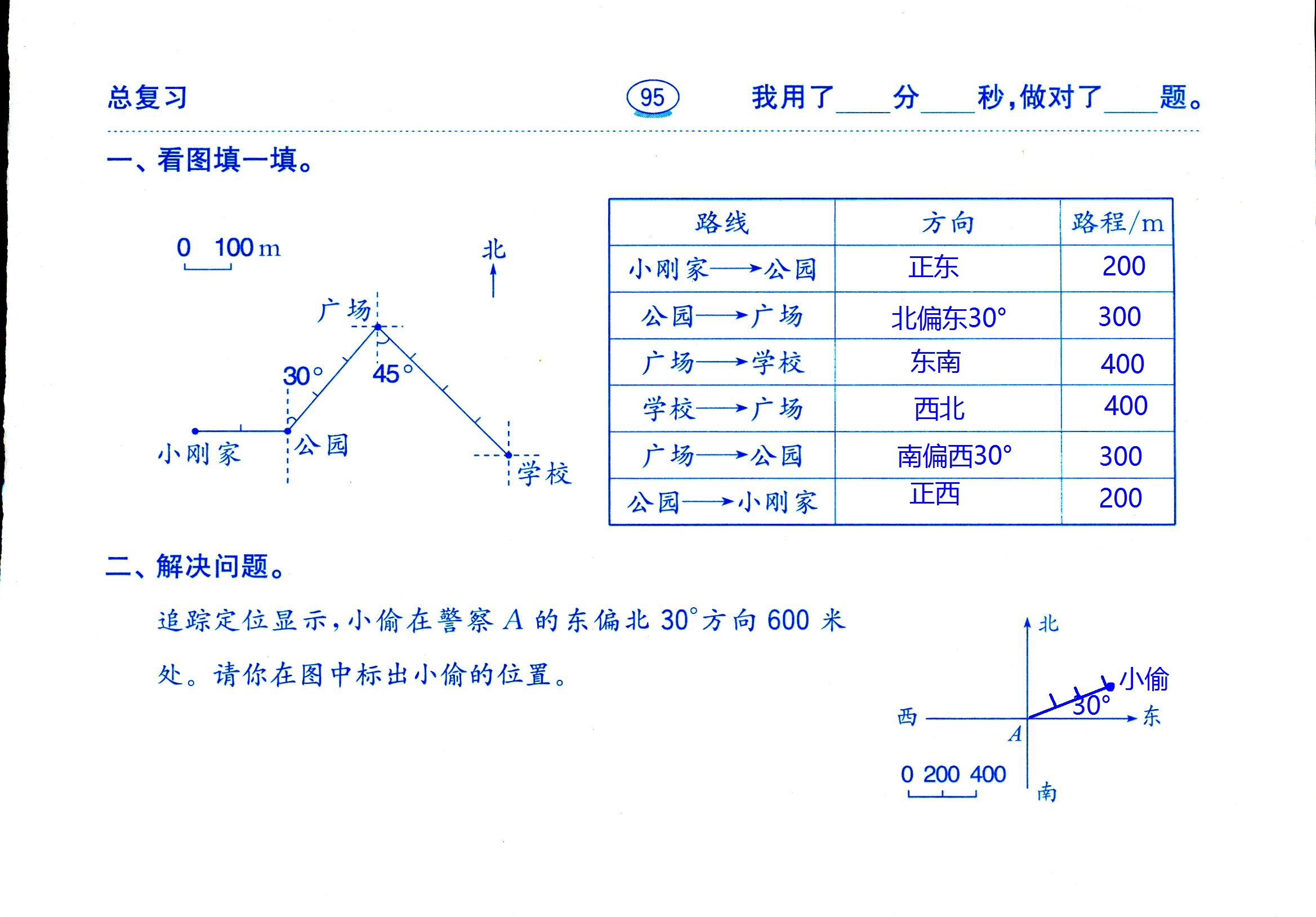 2017年口算題卡齊魯書社六年級數(shù)學(xué)人教版 第95頁