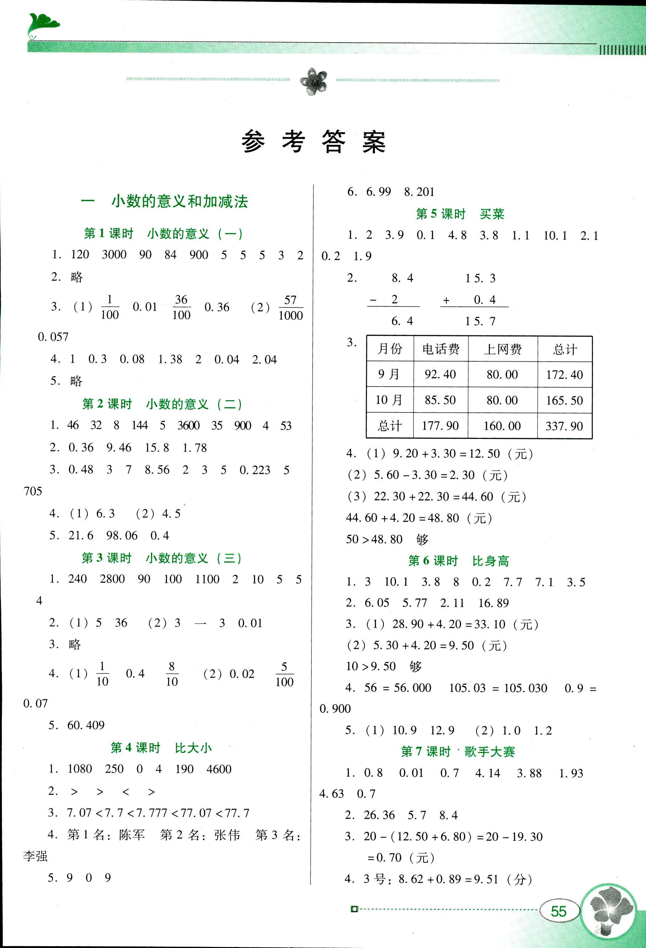 2018年南方新课堂金牌学案四年级数学北师大版 第1页