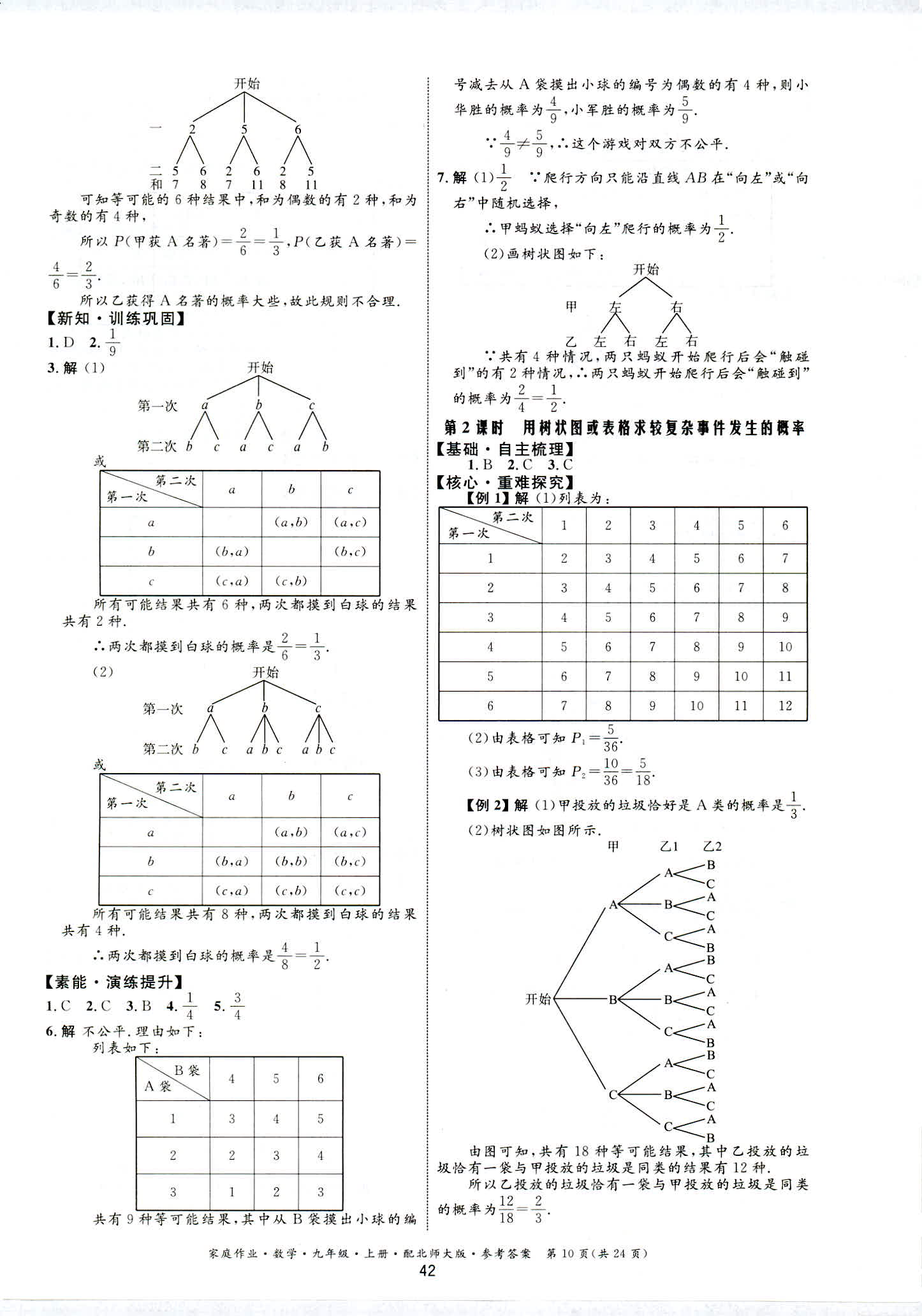 2018年家庭作業(yè)九年級(jí)數(shù)學(xué)北師大版 第10頁