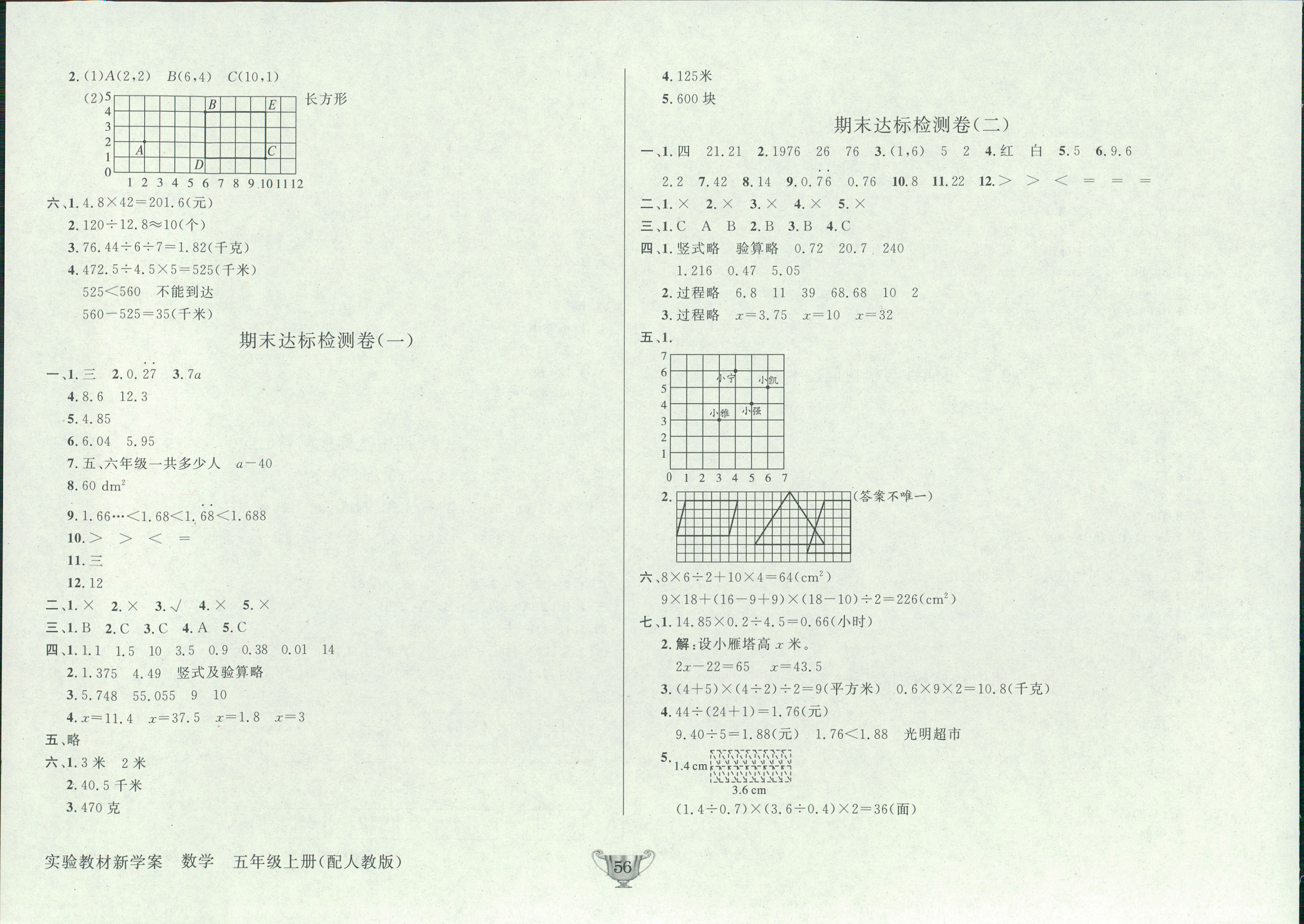 2018年實(shí)驗(yàn)教材新學(xué)案五年級(jí)數(shù)學(xué)人教版 第4頁