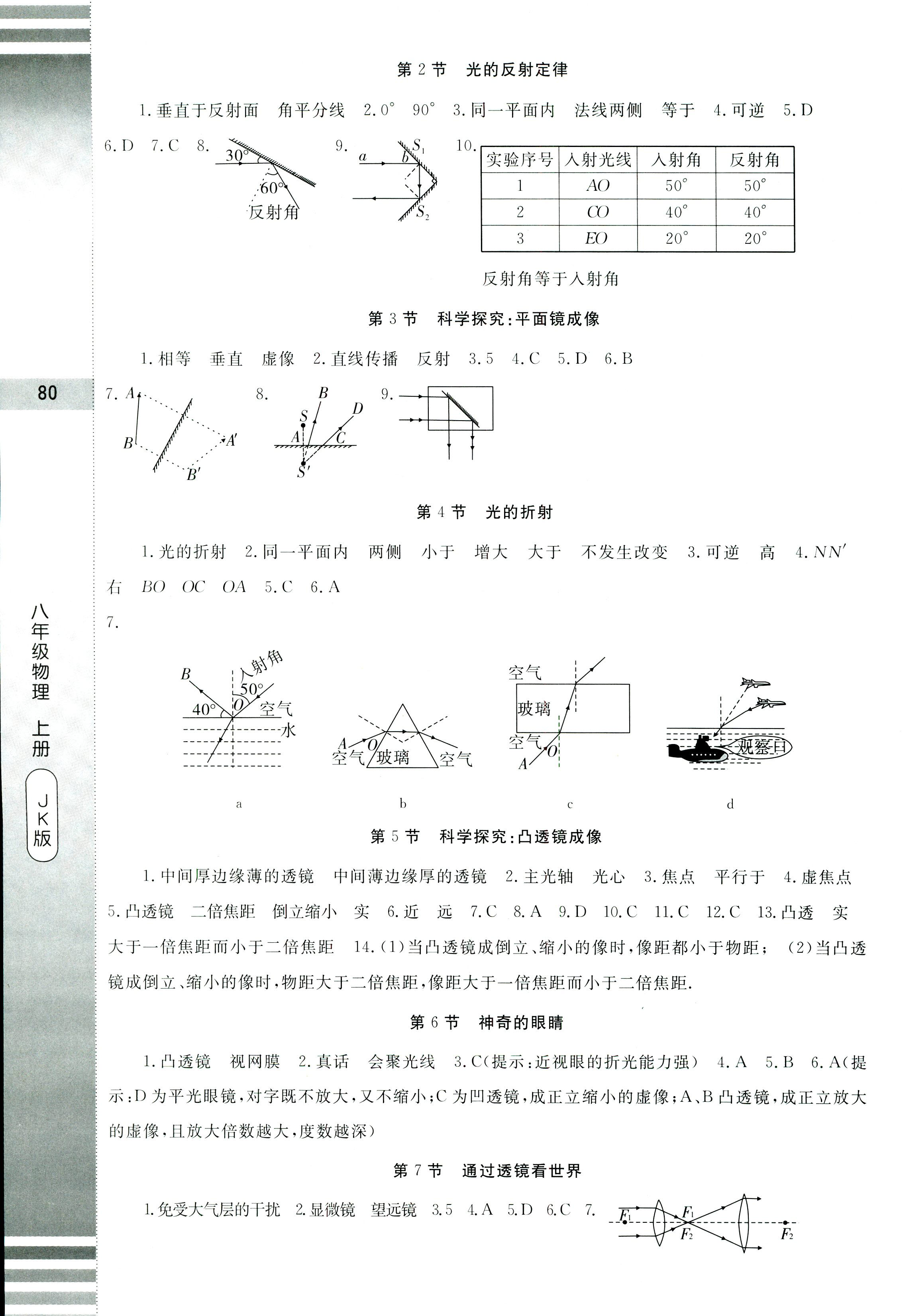 2018年同步練習冊課時筆記八年級物理教科版 第4頁