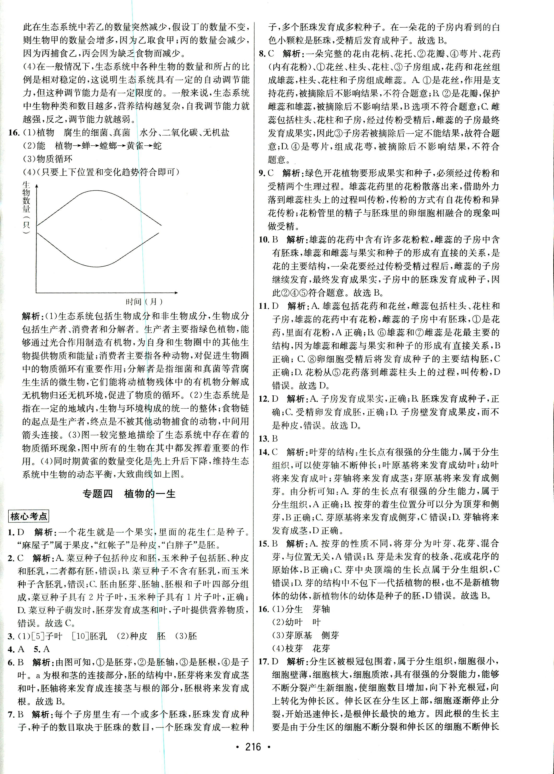 2017年专题讲练3年中考2年模拟九年级生物其它 第8页