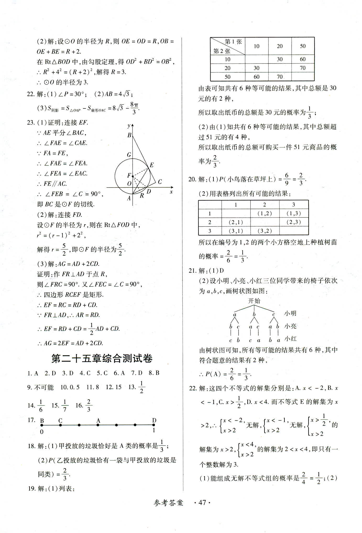 2018年一課一練創(chuàng)新練習九年級數(shù)學人教版南昌專版 第47頁