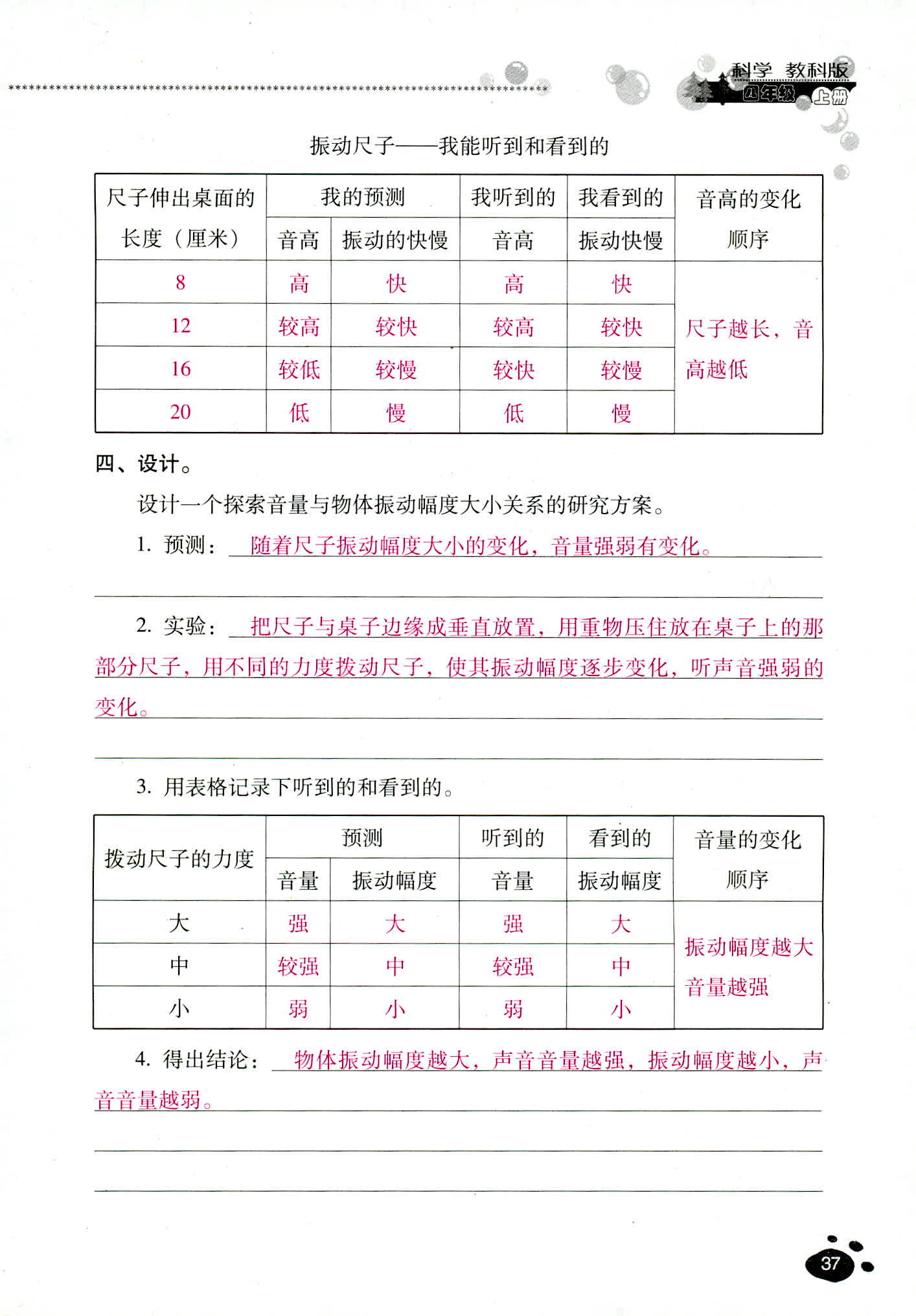 2018年云南省標準教輔同步指導(dǎo)訓(xùn)練與檢測四年級科學(xué)教科版 第37頁