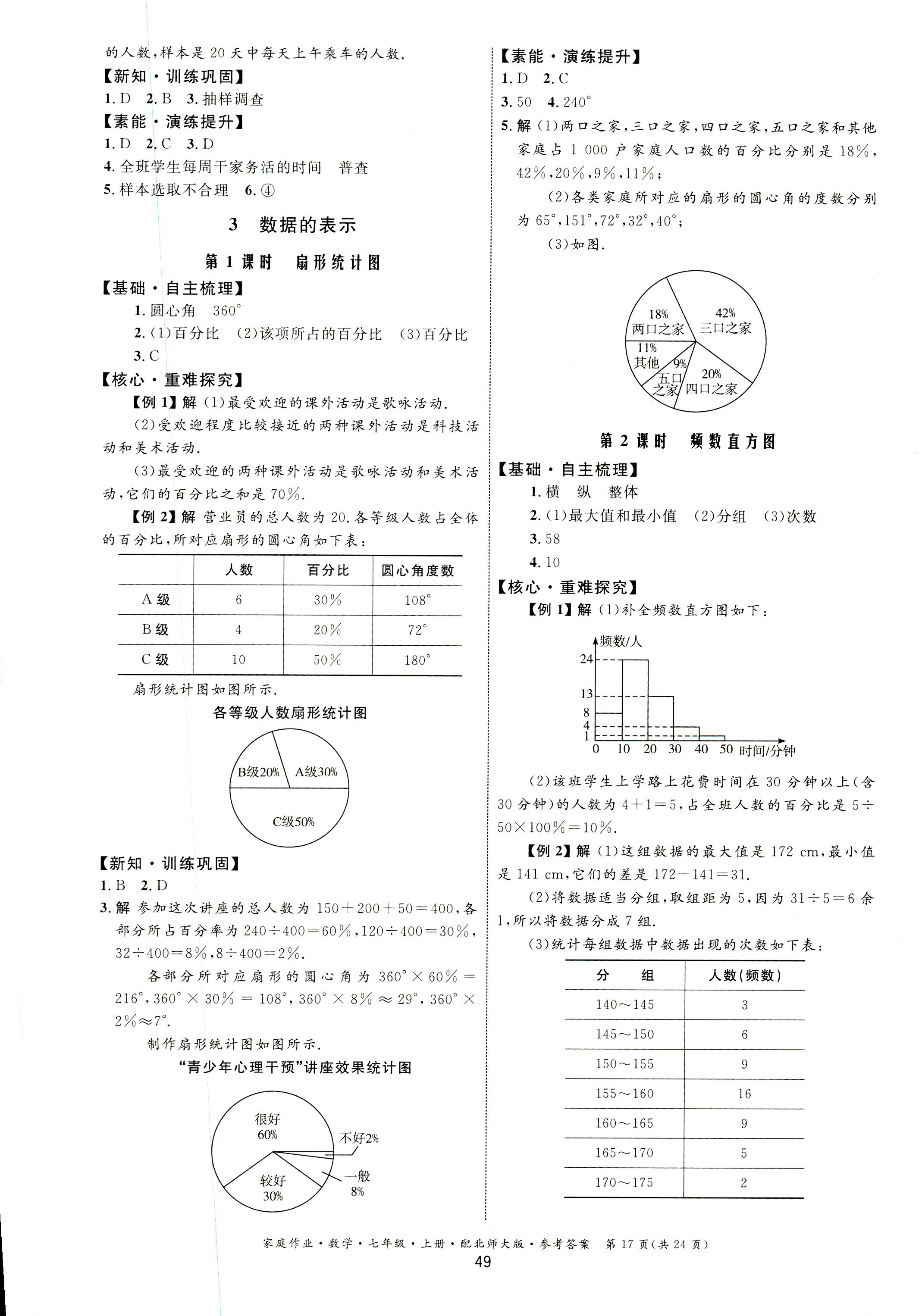 2018年家庭作业七年级数学上册北师大版 第17页