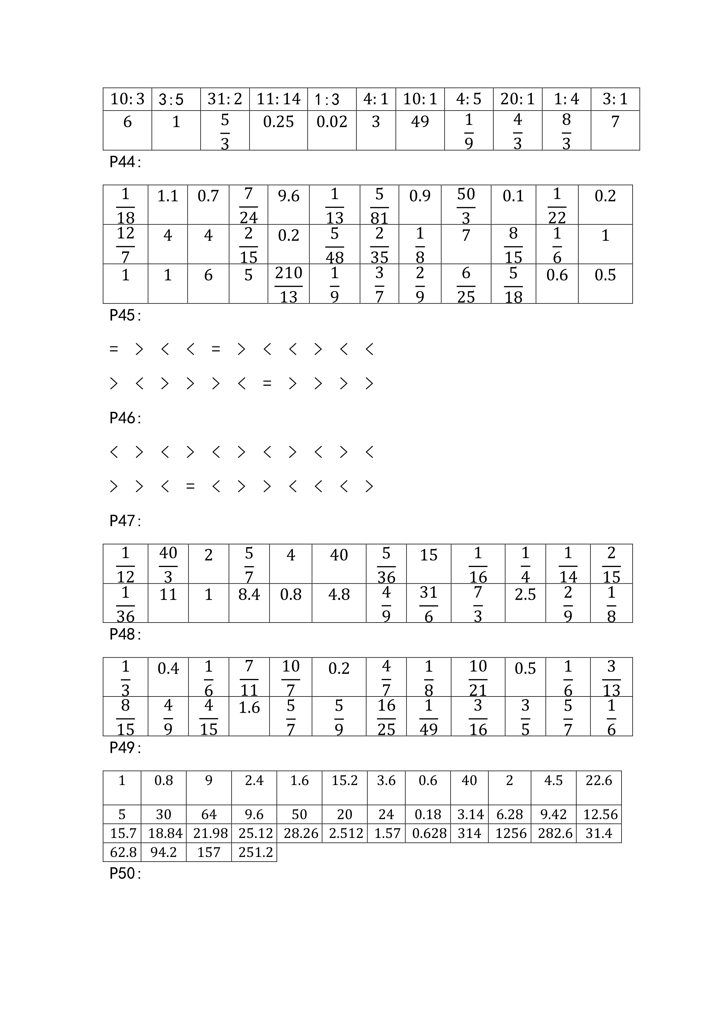 2018年新课标天天练口算六年级数学 第6页