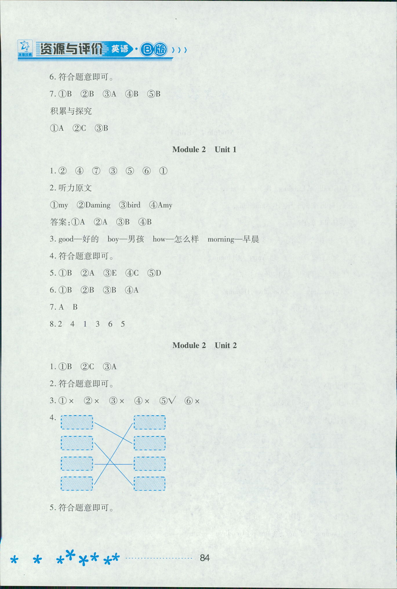 2018年資源與評價三年級英語外研版 第2頁