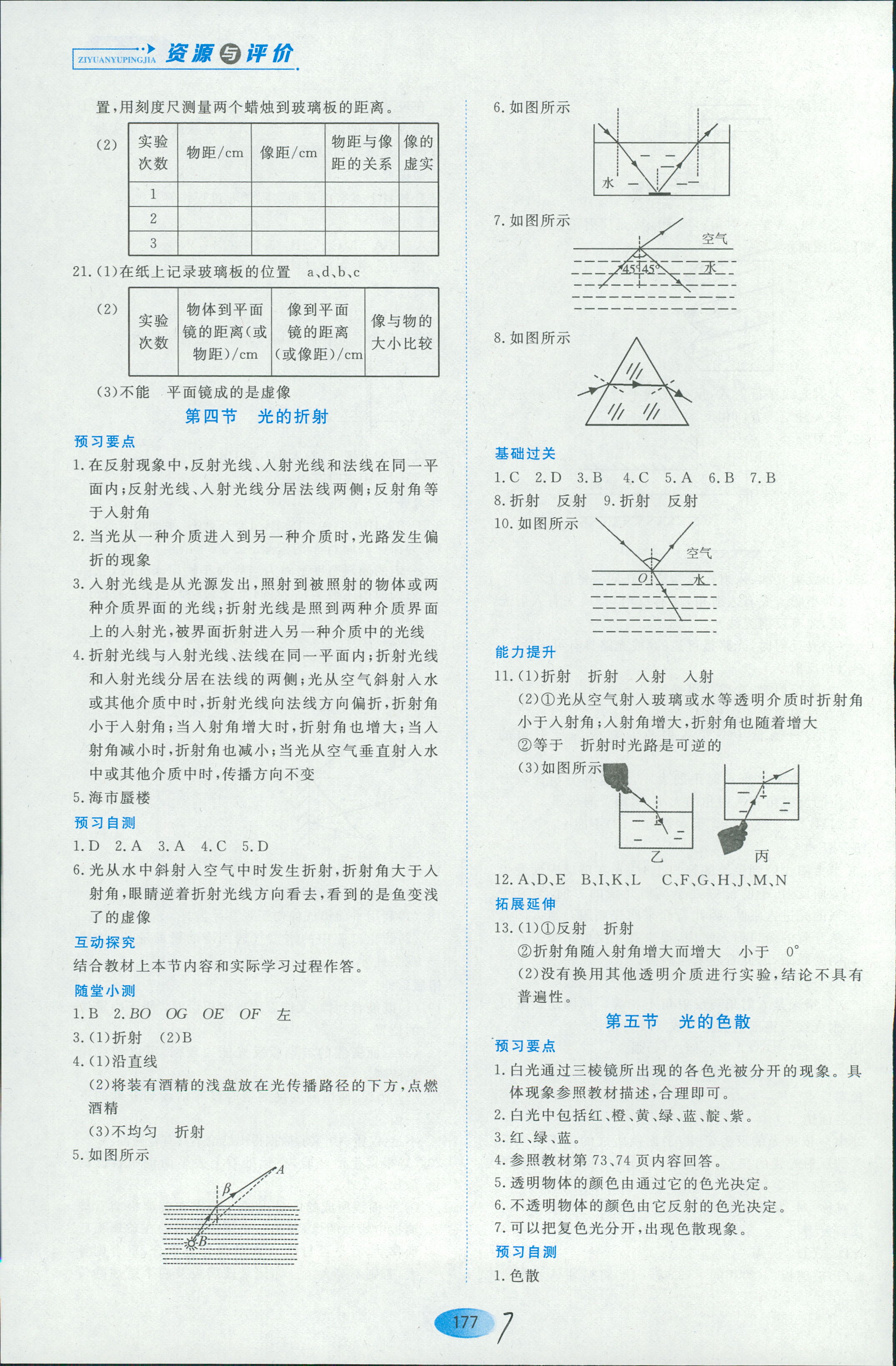 2018年資源與評(píng)價(jià)八年級(jí)物理人教版 第7頁(yè)