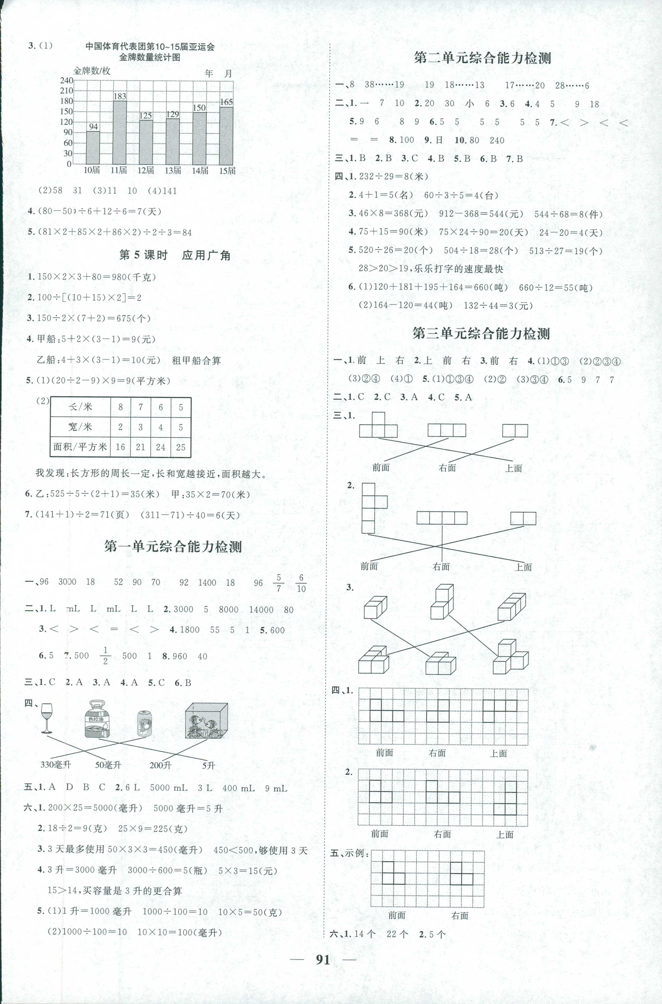 2018年阳光同学课时优化作业四年级数学苏教版 第9页