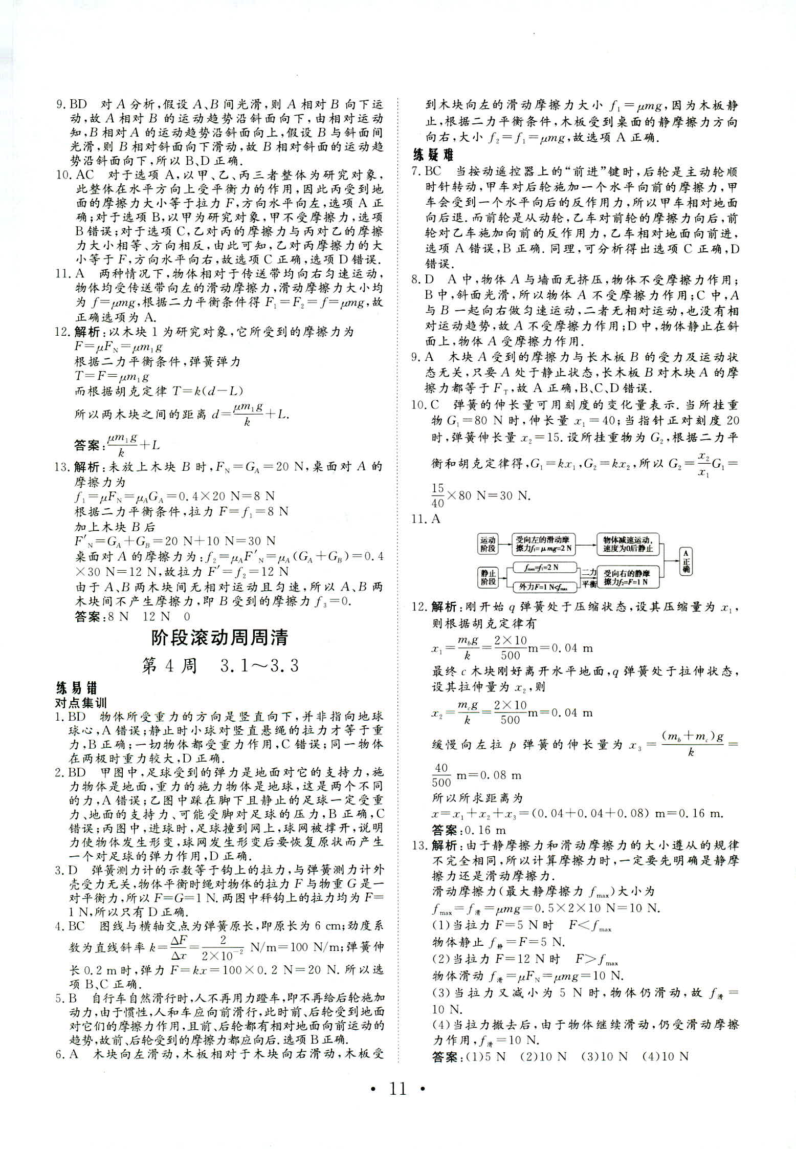 2018年普通高中同步練習(xí)冊必修一物理人教版 第11頁