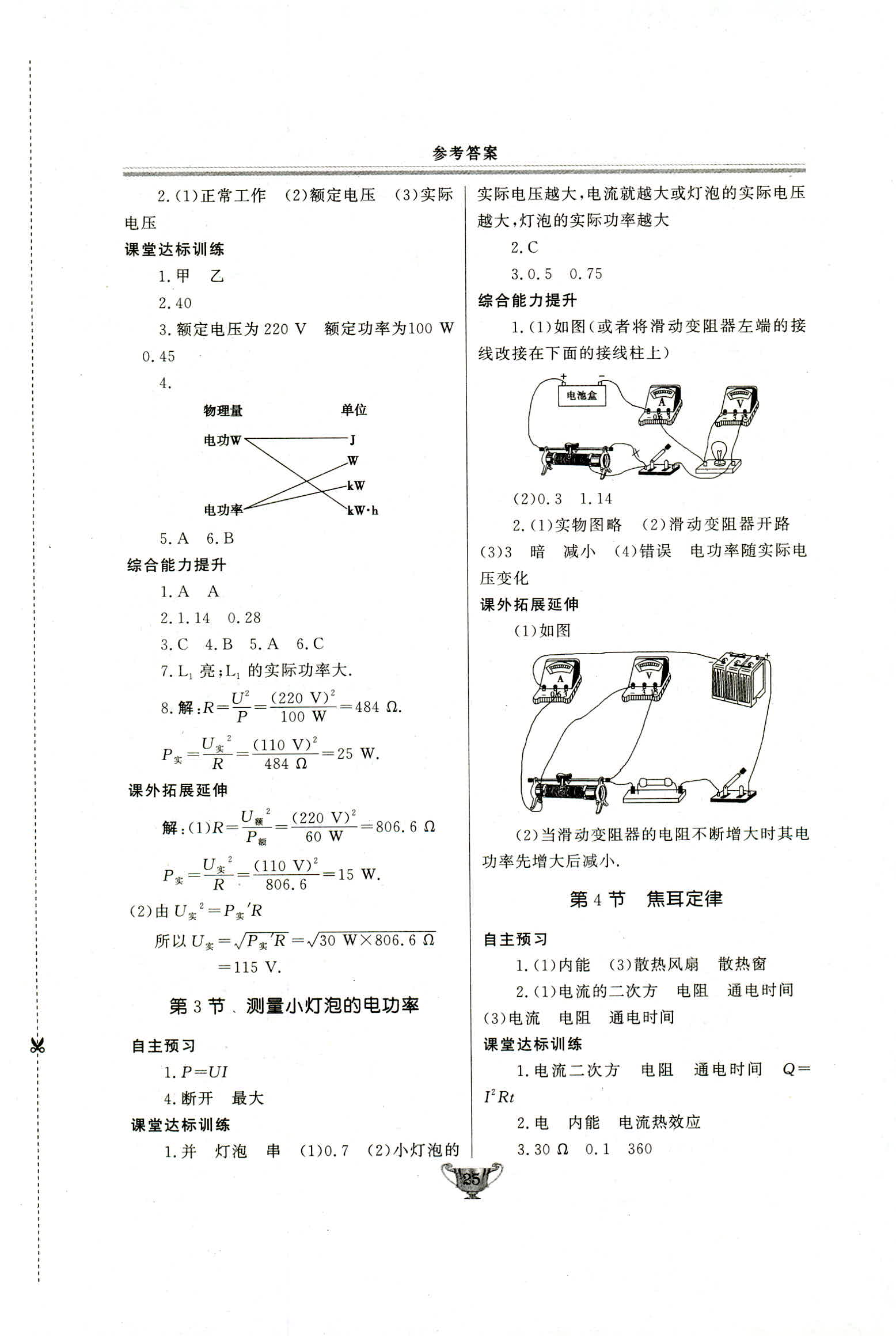 2018年實(shí)驗(yàn)教材新學(xué)案九年級物理人教版 第25頁