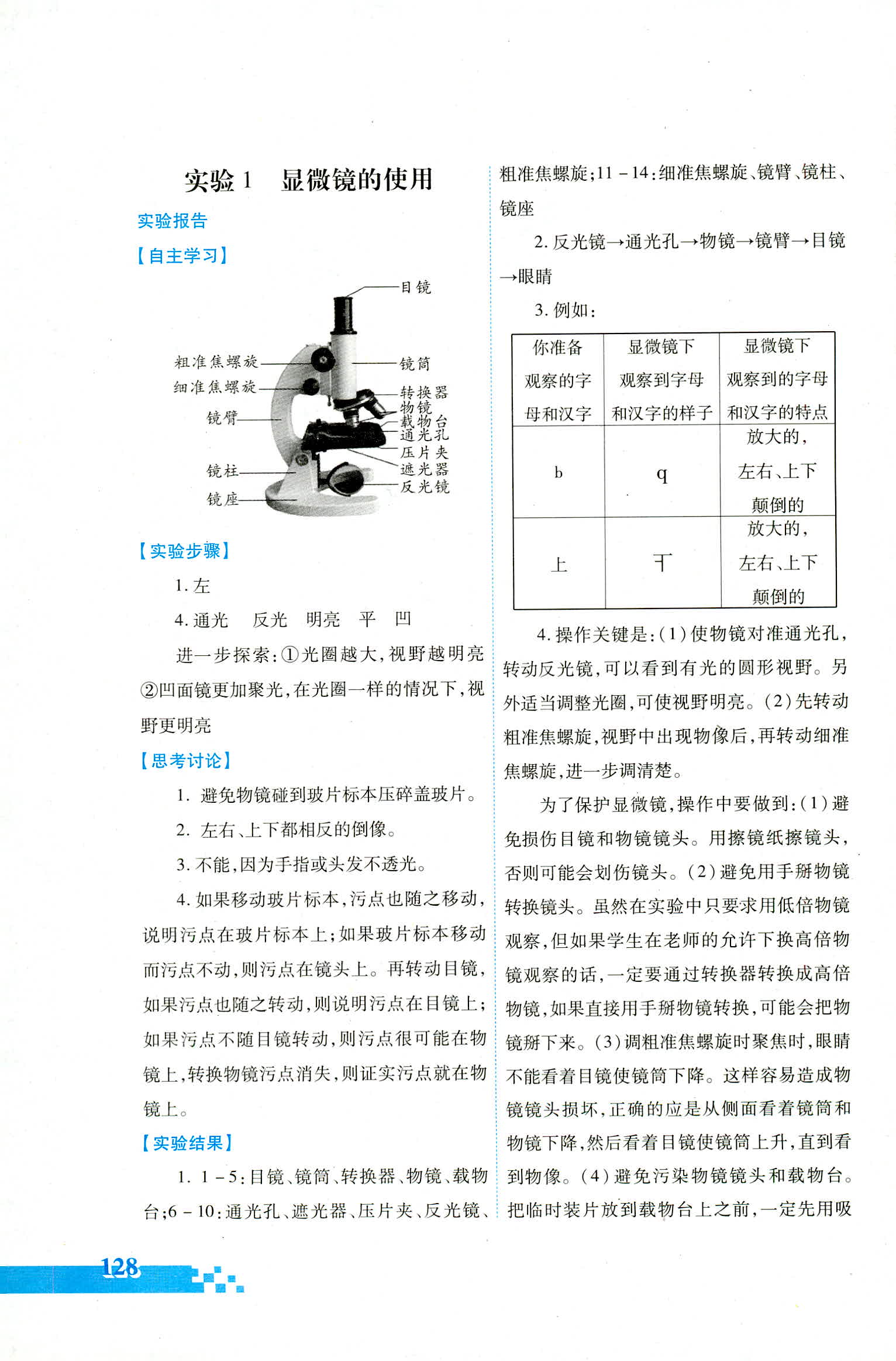 2018年实验探究报告册七年级生物学人教版 第2页