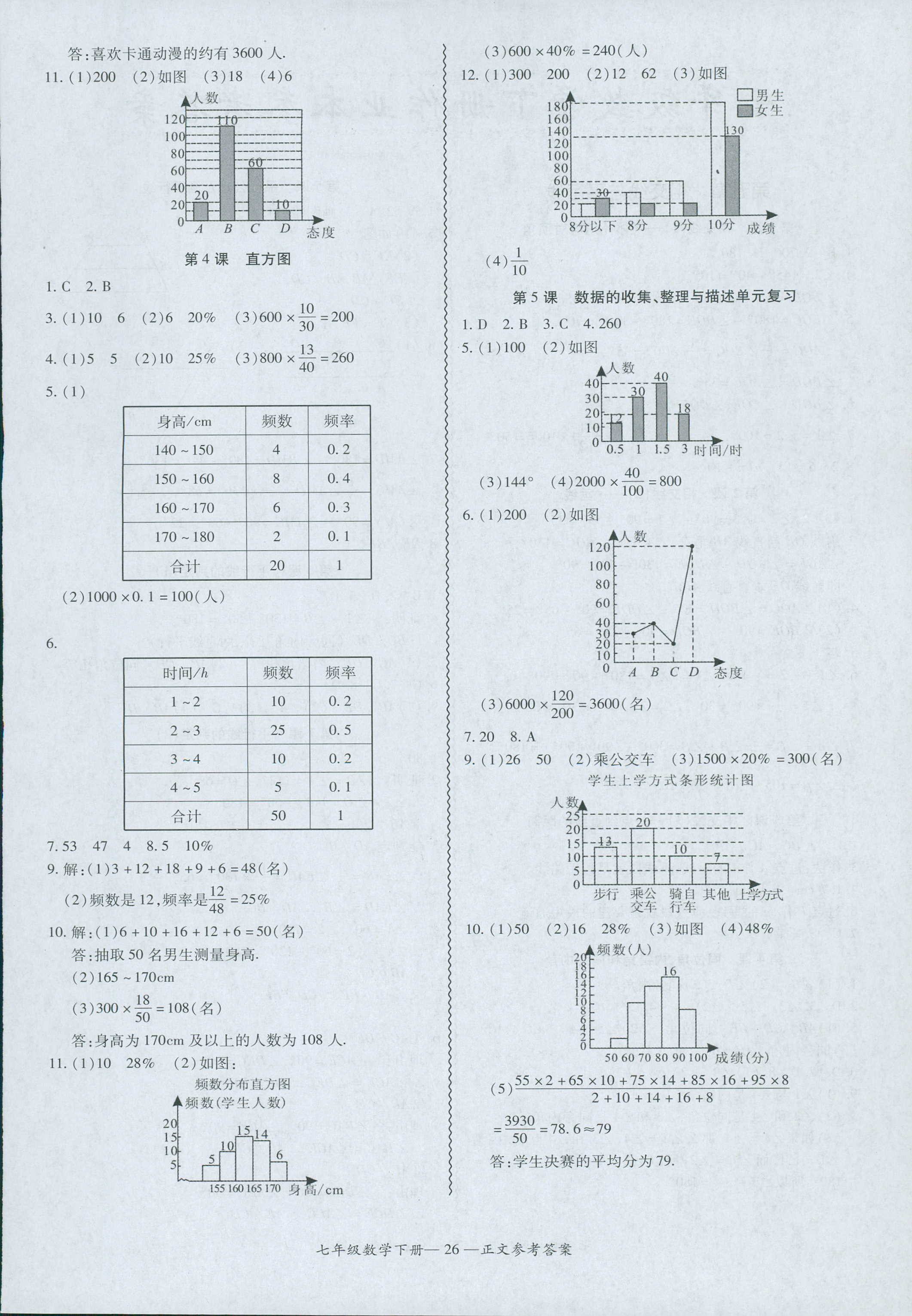 2018年零障礙導(dǎo)教導(dǎo)學(xué)案七年級數(shù)學(xué)人教版 第26頁