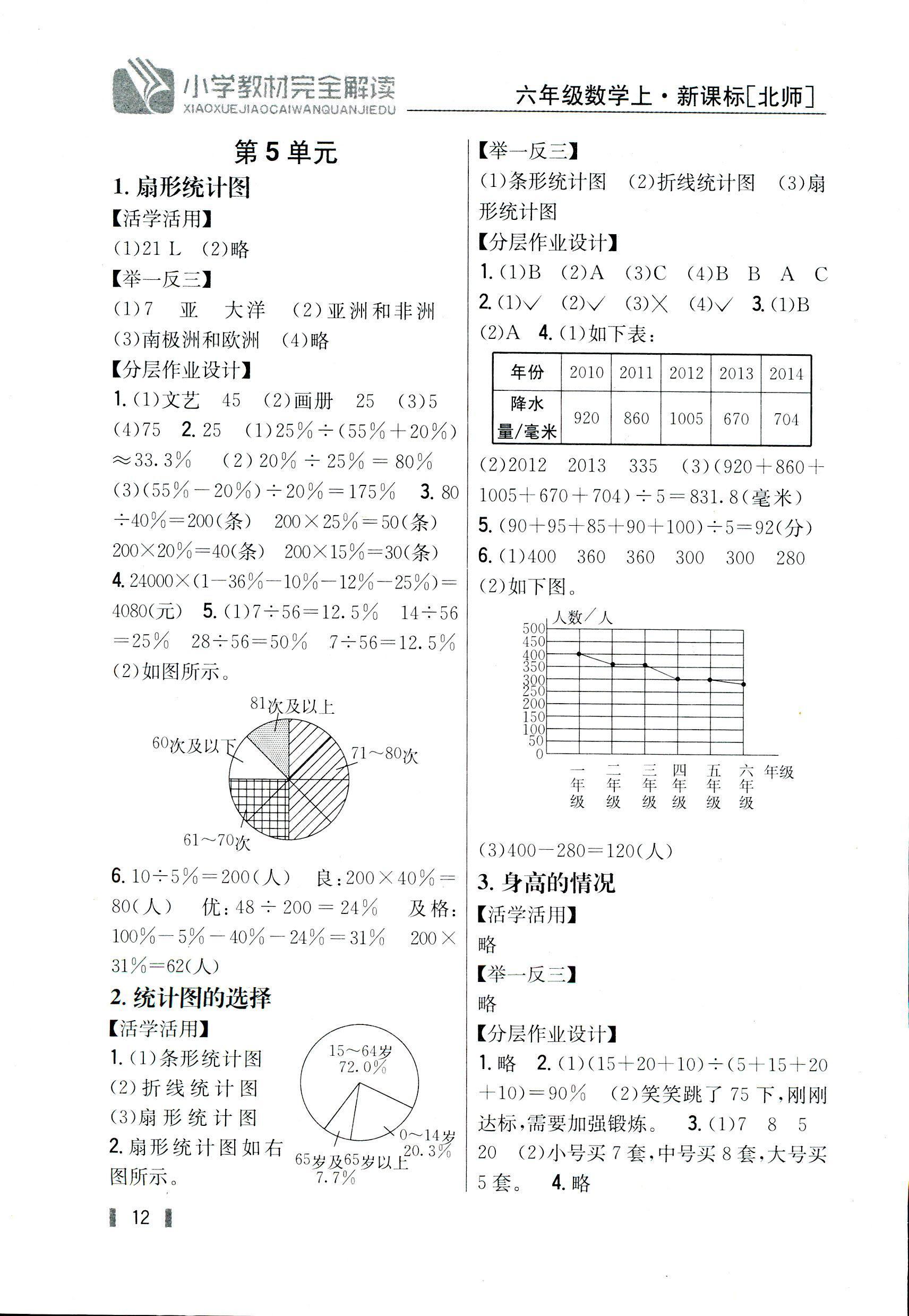 2018年小學(xué)教材完全解讀六年級數(shù)學(xué)北師大版 第11頁