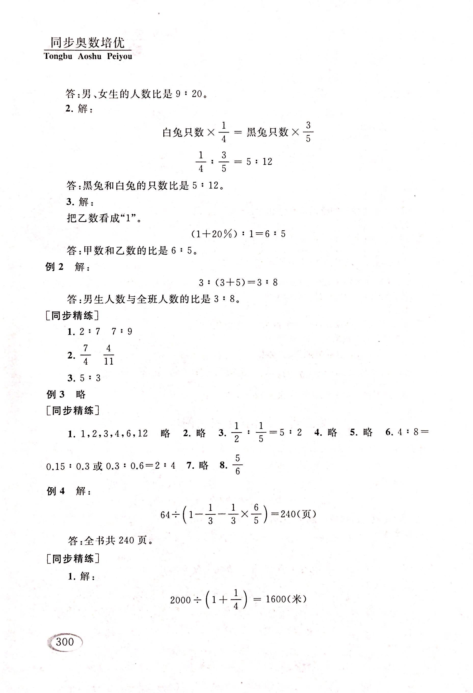 2017年同步奥数培优六年级数学人教版 第62页