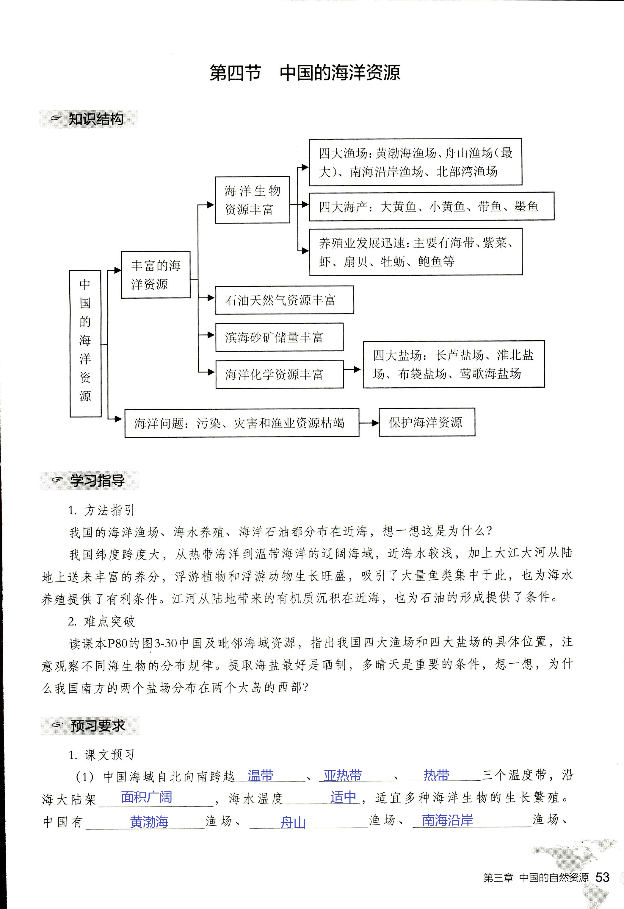 2017年知识与能力训练八年级地理湘教版 第53页