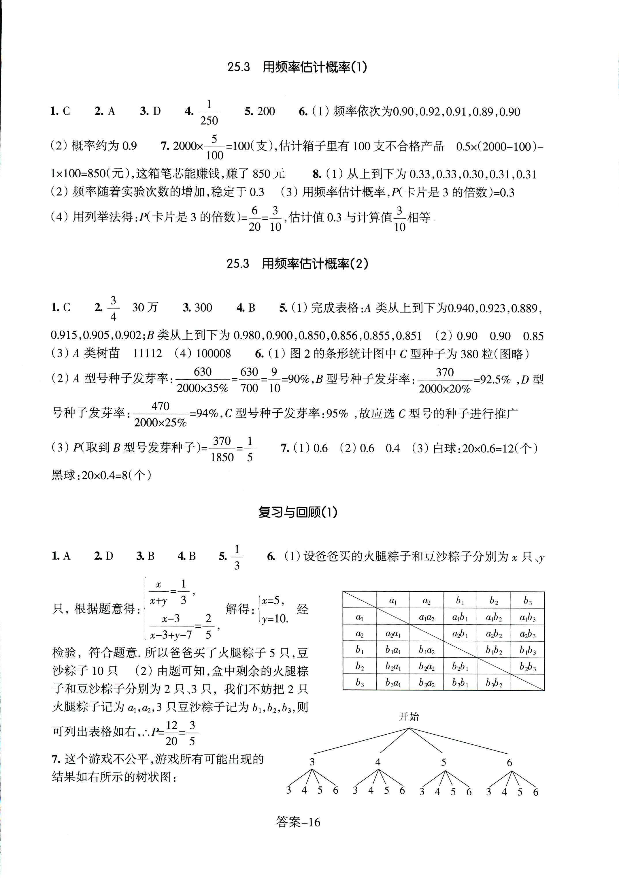 2017年每課一練浙江少年兒童出版社九年級數學人教版 第16頁