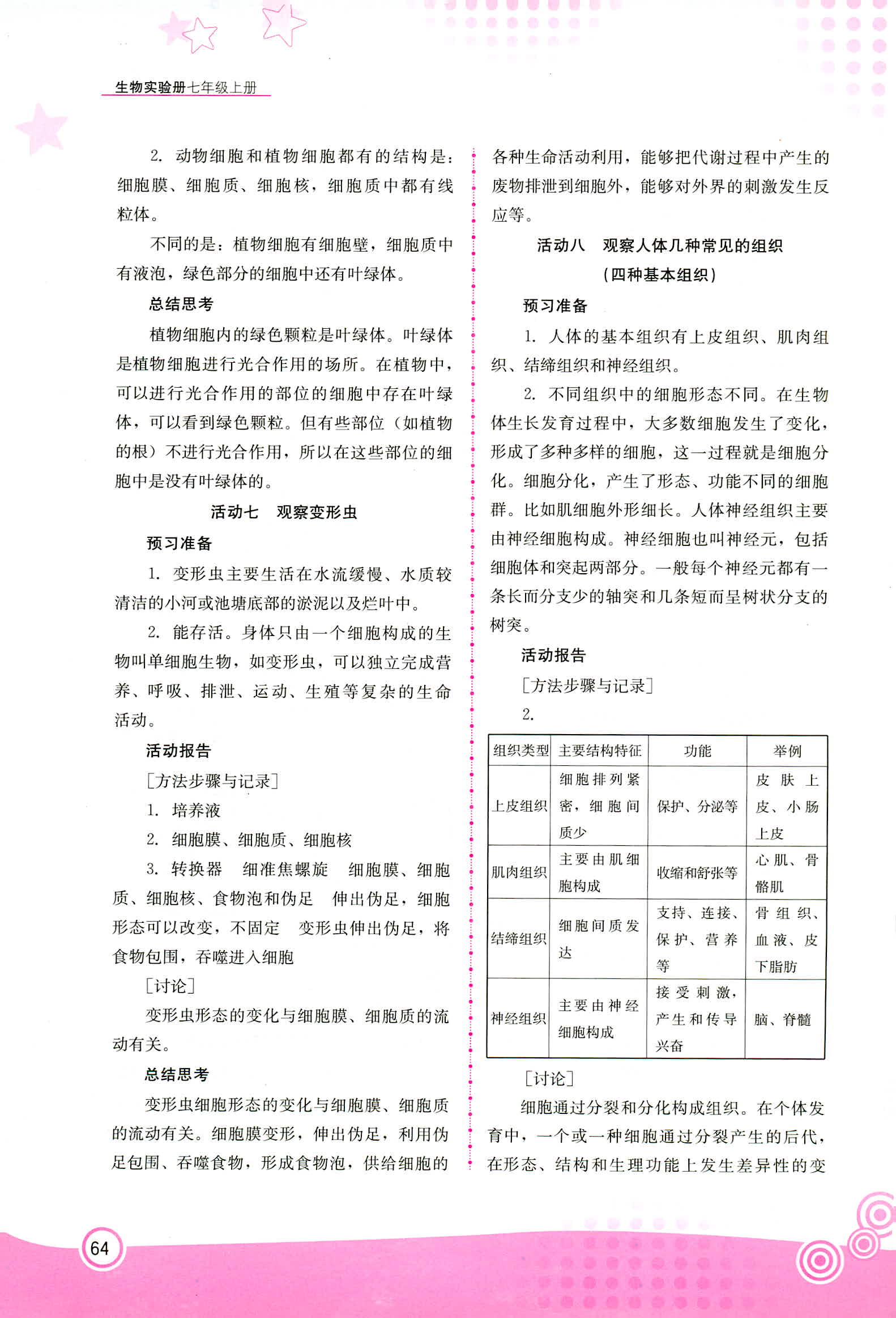 2018年生物实验册七年级北师大版 第5页