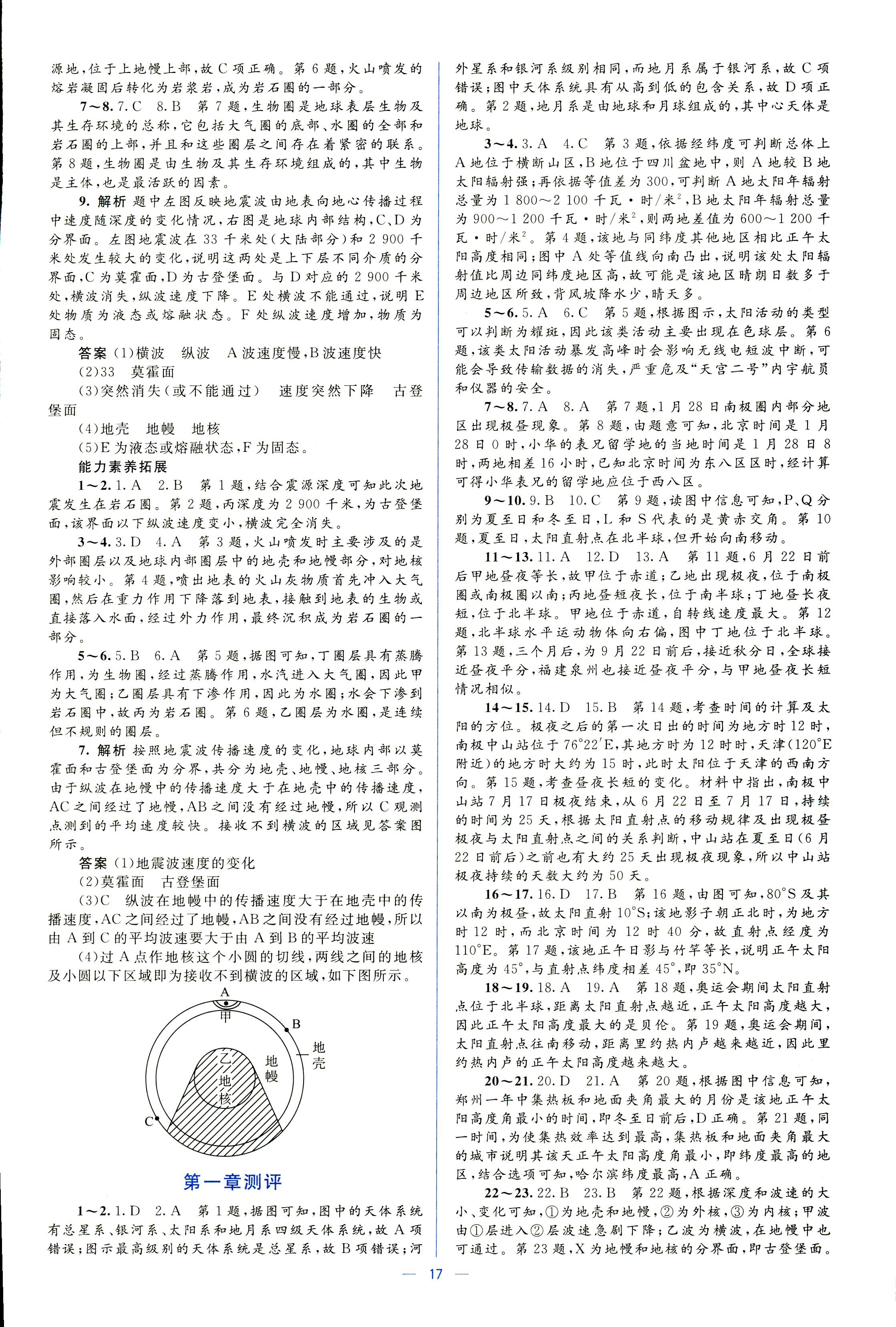 2017年同步學考優(yōu)化設計必修一地理湘教版 第17頁