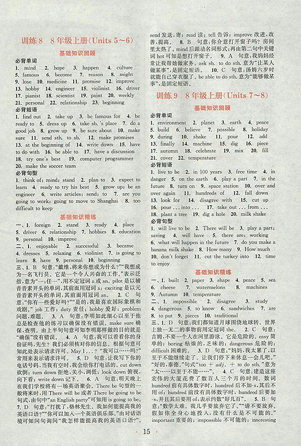 2018年人教版通城學(xué)典初中英語基礎(chǔ)知識(shí)組合訓(xùn)練九年級(jí)下冊(cè)參考答案 第15頁