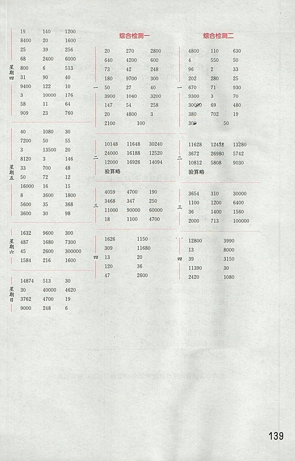 2018苏教版通城学典小学数学计算能手四年级下册参考答案 第7页