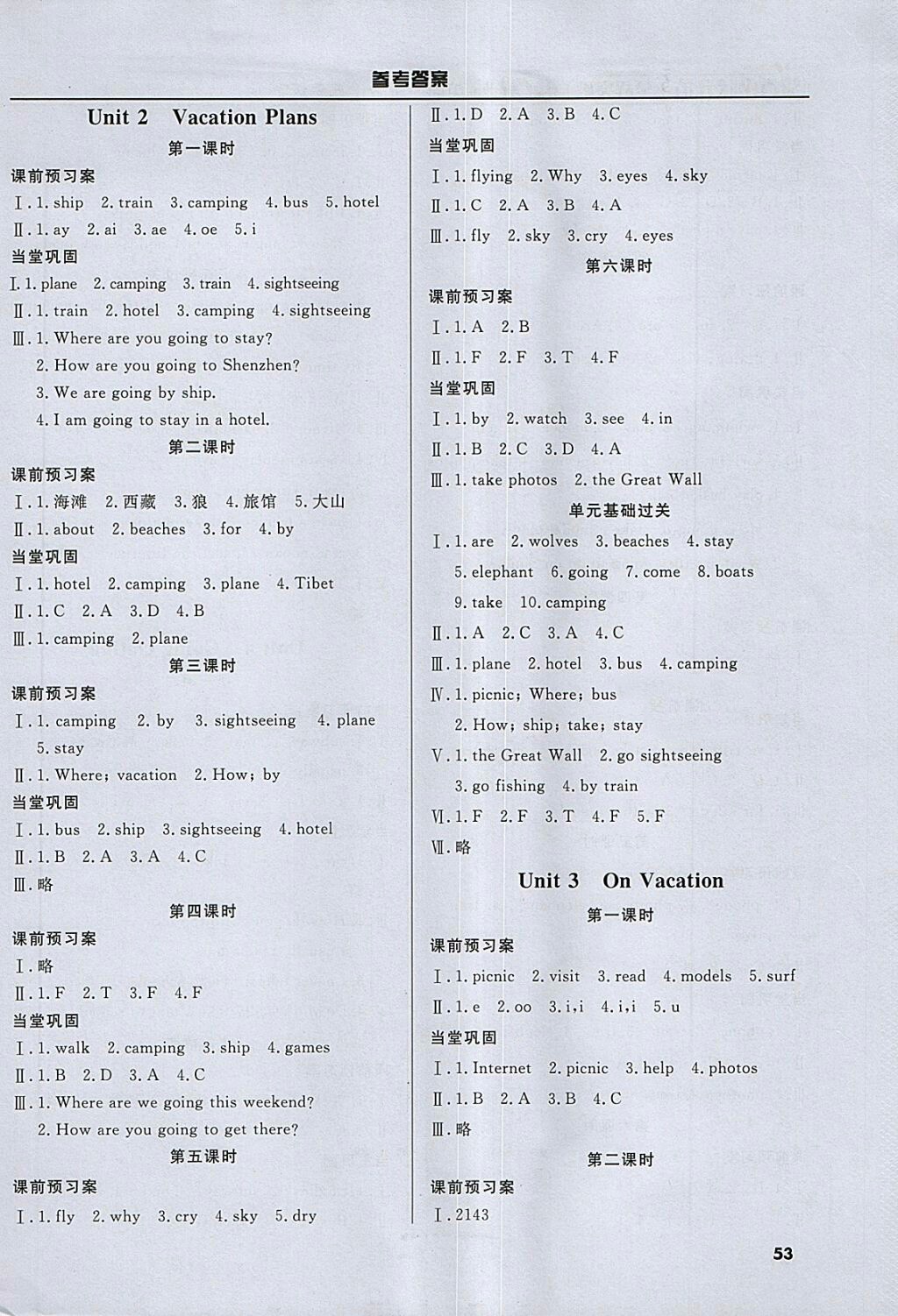 2018年香山狀元坊全程突破導(dǎo)練測(cè)五年級(jí)英語(yǔ)下冊(cè)參考答案 第2頁(yè)