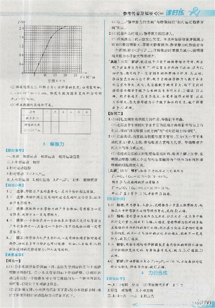 2018新版同步導(dǎo)學(xué)案課時練物理必修1人教版答案 第14頁