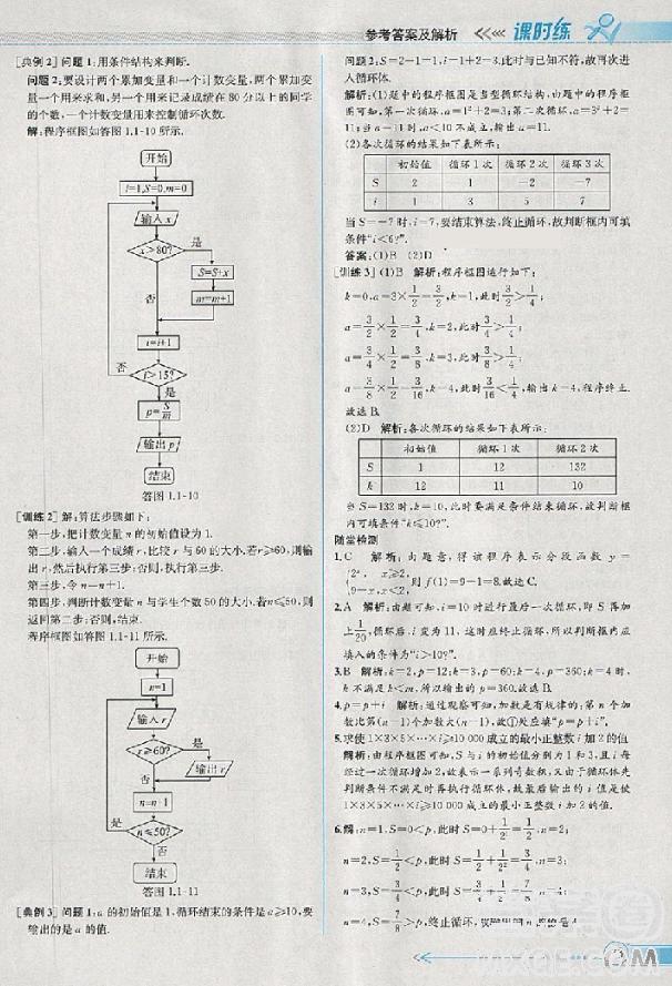 2018版同步導學案課時練數(shù)學必修3人教A版參考答案 第5頁