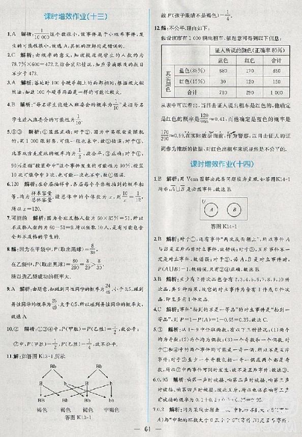 2018版同步導(dǎo)學(xué)案課時練數(shù)學(xué)必修3人教A版參考答案 第43頁