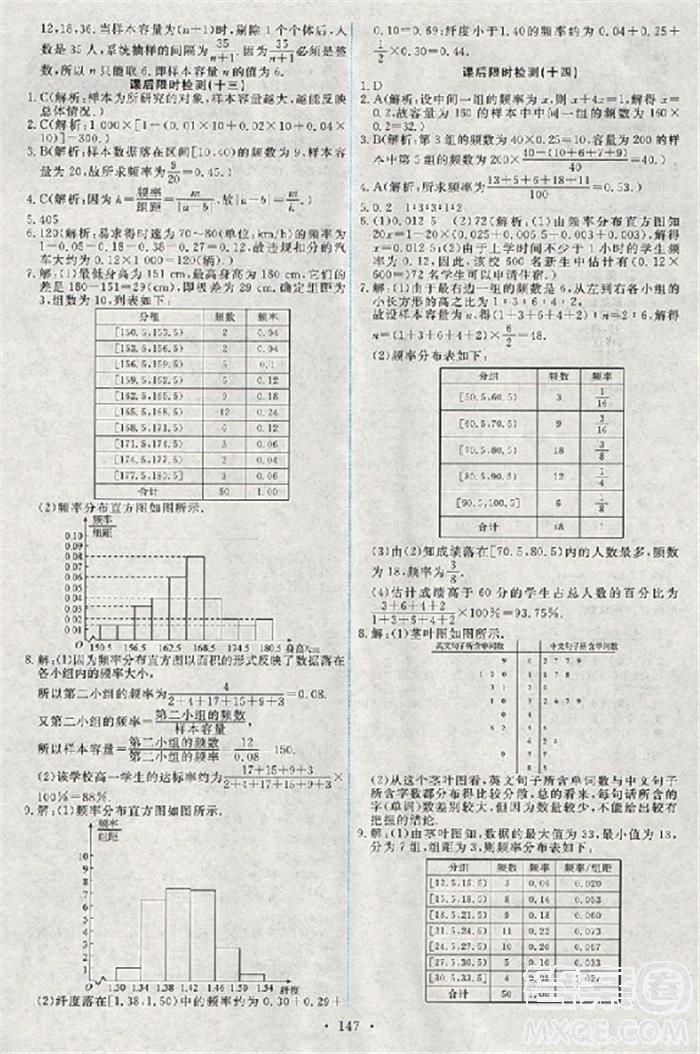 2018新版天舟文化能力培養(yǎng)與測(cè)試人教A版數(shù)學(xué)必修3參考答案 第18頁