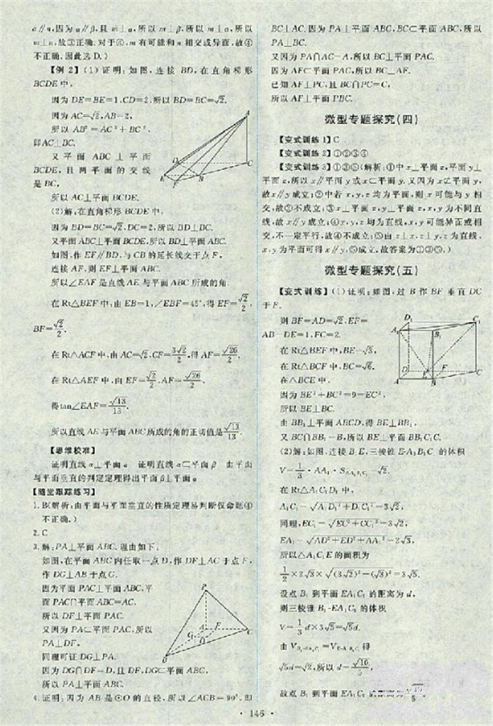 2018天舟文化能力培養(yǎng)與測(cè)試數(shù)學(xué)人教A版必修2答案 第11頁(yè)