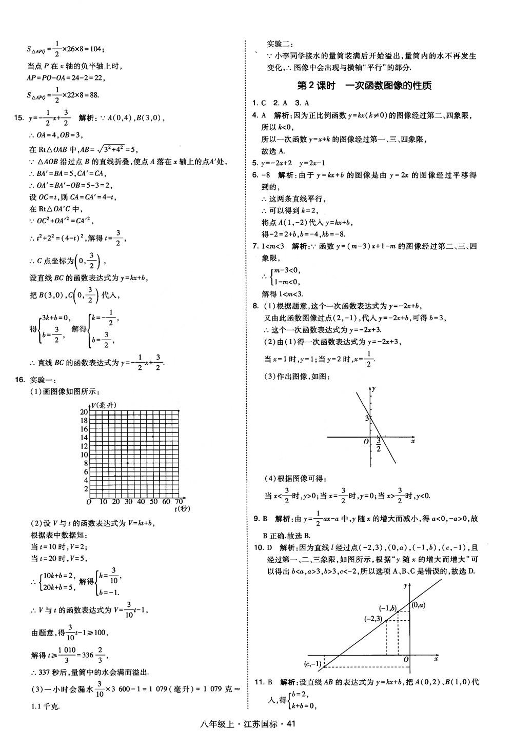 2018秋學(xué)霸題中題數(shù)學(xué)八年級(jí)上冊(cè)蘇科版江蘇國標(biāo)參考答案 第41頁