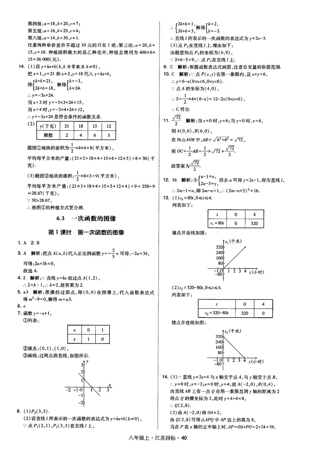 2018秋学霸题中题数学八年级上册苏科版江苏国标参考答案 第40页