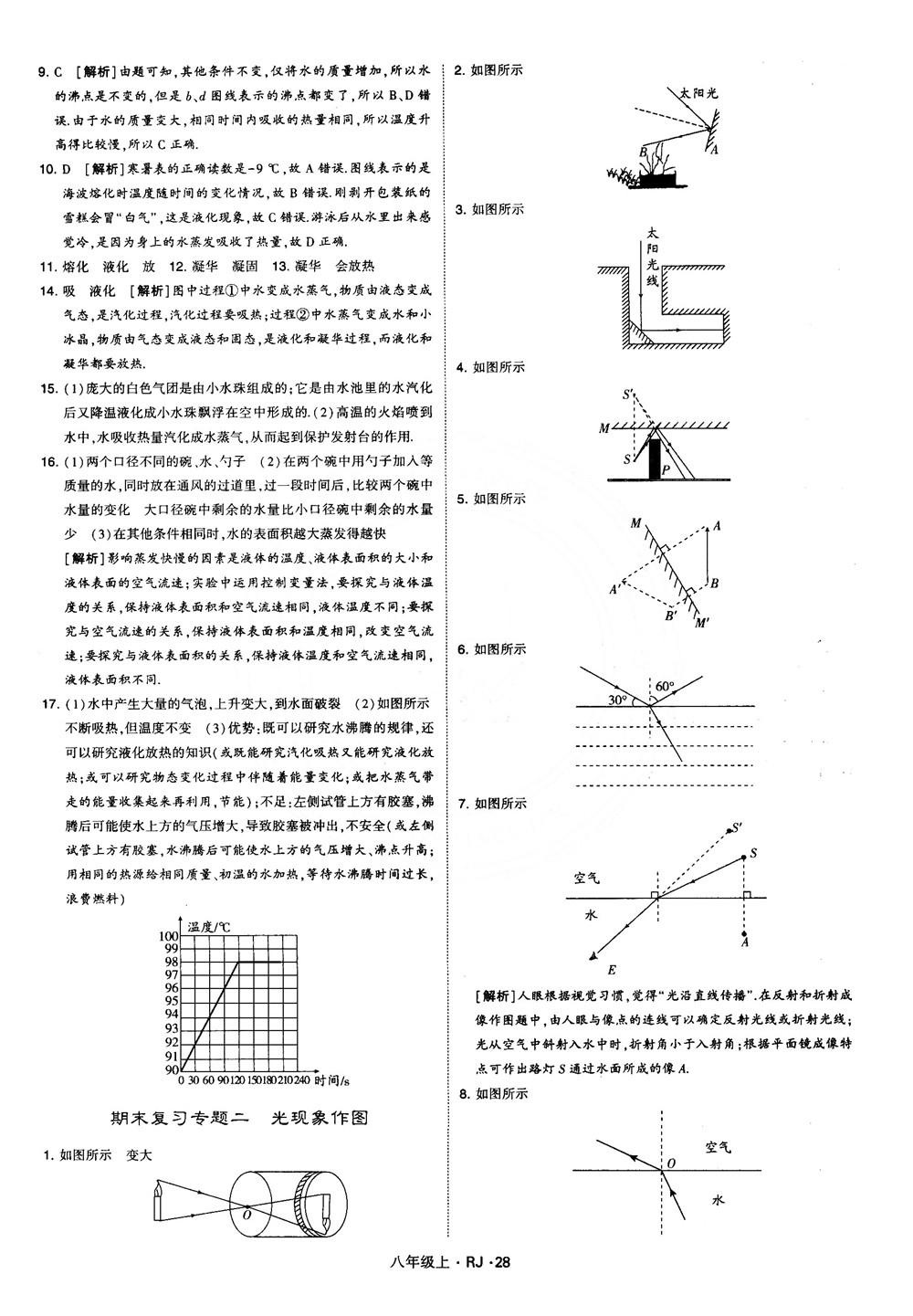 2018經(jīng)綸學(xué)典學(xué)霸題中題八年級物理上冊RJ人教版參考答案 第28頁