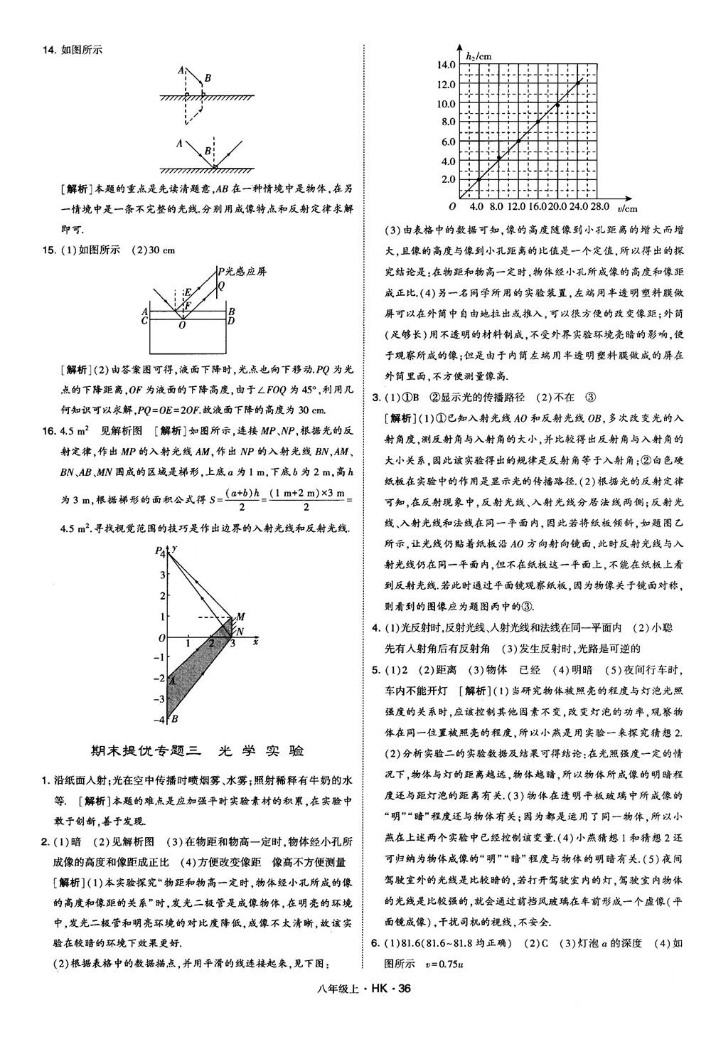 2019新版經(jīng)綸學(xué)典學(xué)霸題中題物理八年級上冊滬科版HK參考答案 第36頁