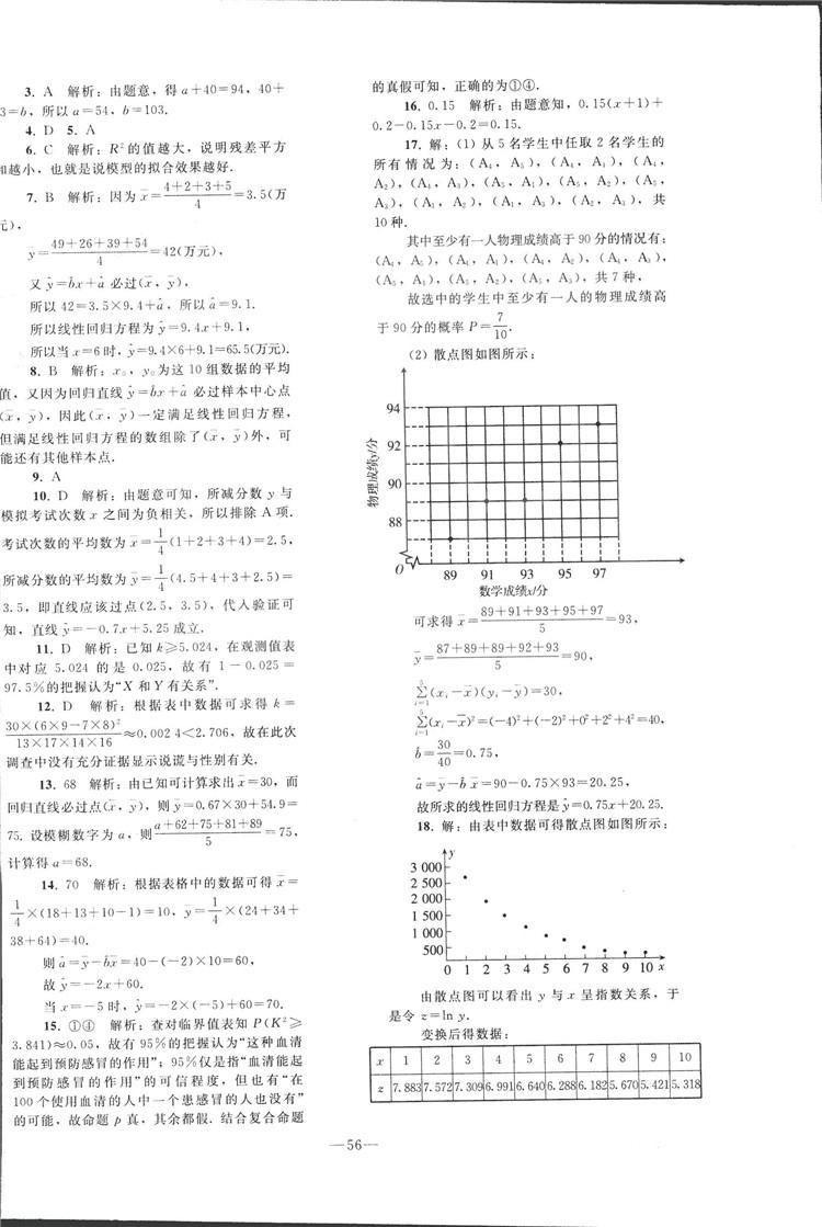 2018人教版資源與評價七年級數(shù)學上冊參考答案 第32頁