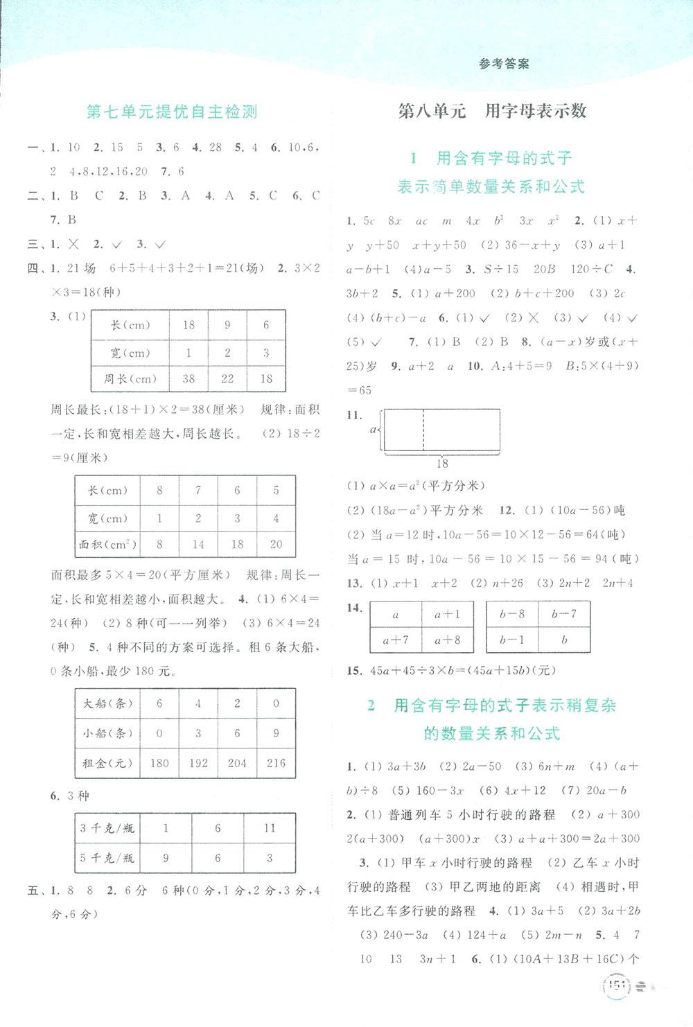 亮點給力提優(yōu)班2018多維互動空間五年級數(shù)學上冊江蘇版答案 第15頁