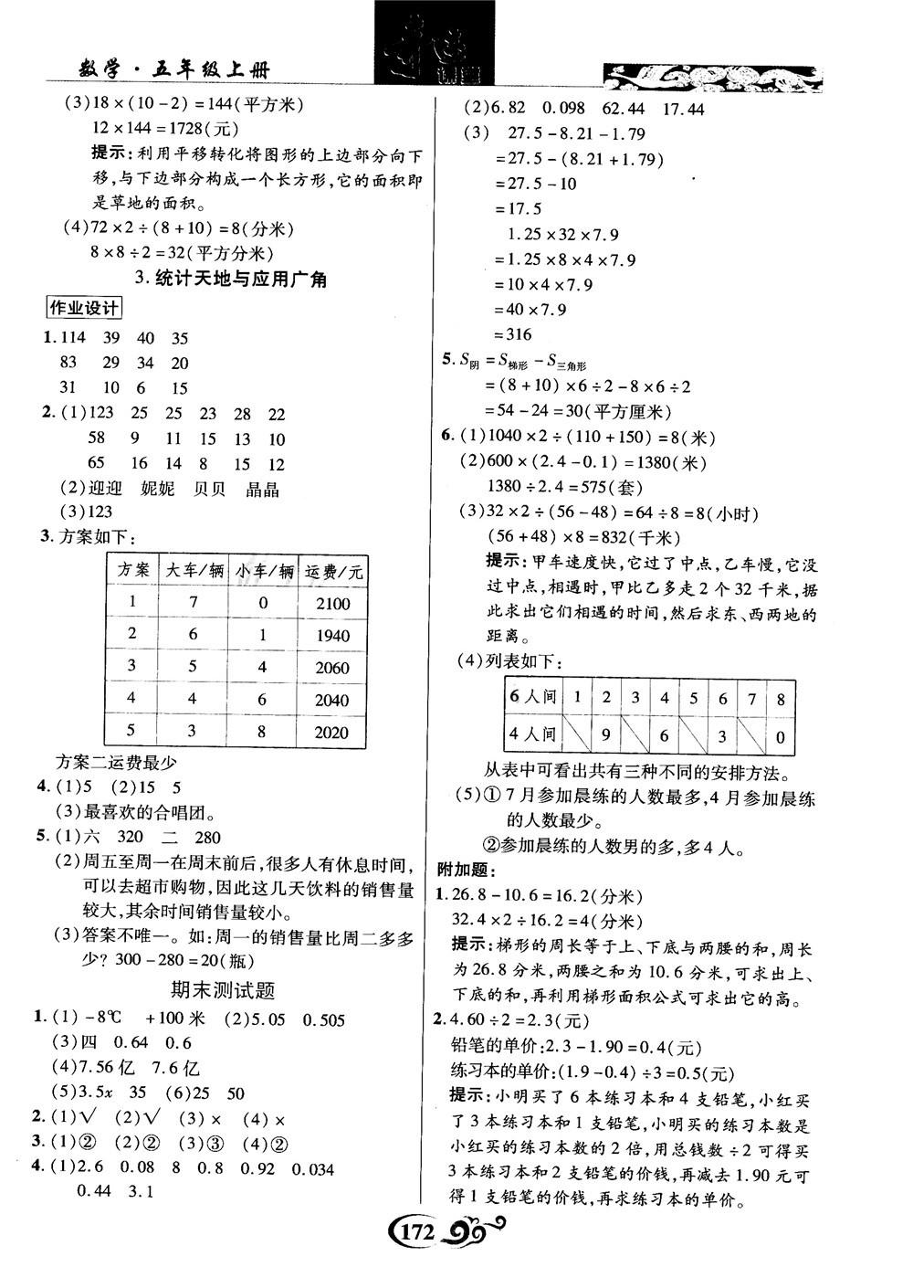 2018年秋奇跡課堂數(shù)學(xué)五年級(jí)上冊(cè)蘇教版數(shù)法題解參考答案 第18頁