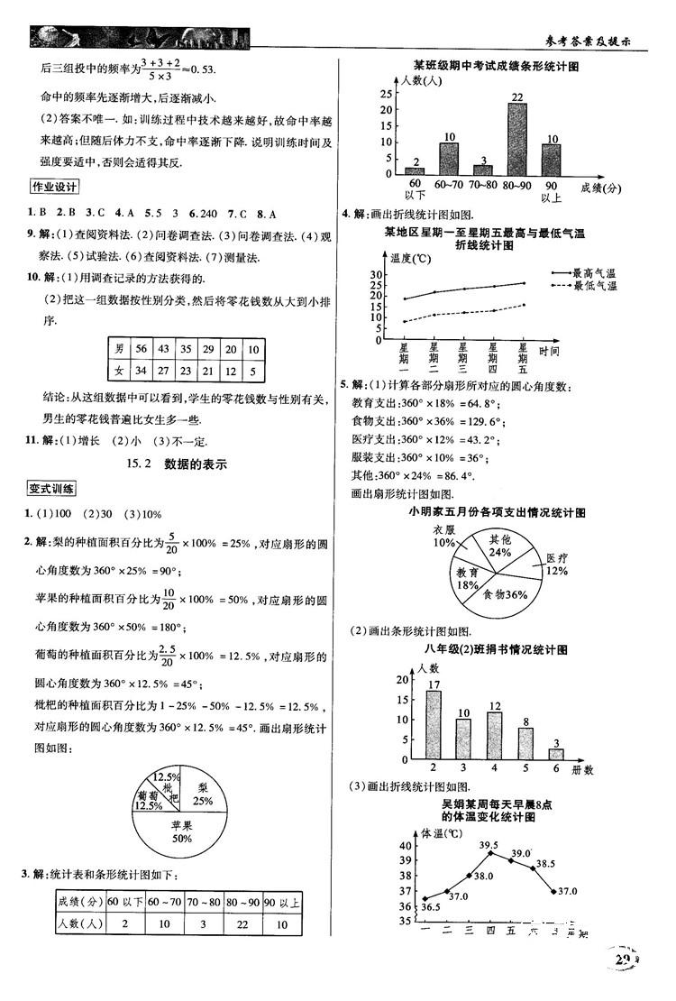 2018秋新世紀(jì)英才教程中學(xué)奇跡課堂八年級(jí)數(shù)學(xué)上冊(cè)華師大版答案 第29頁