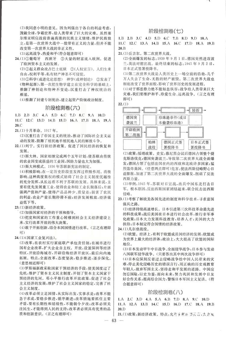 2018年同步导学案课时练九年级世界历史全一册人教版河南专版 第19页